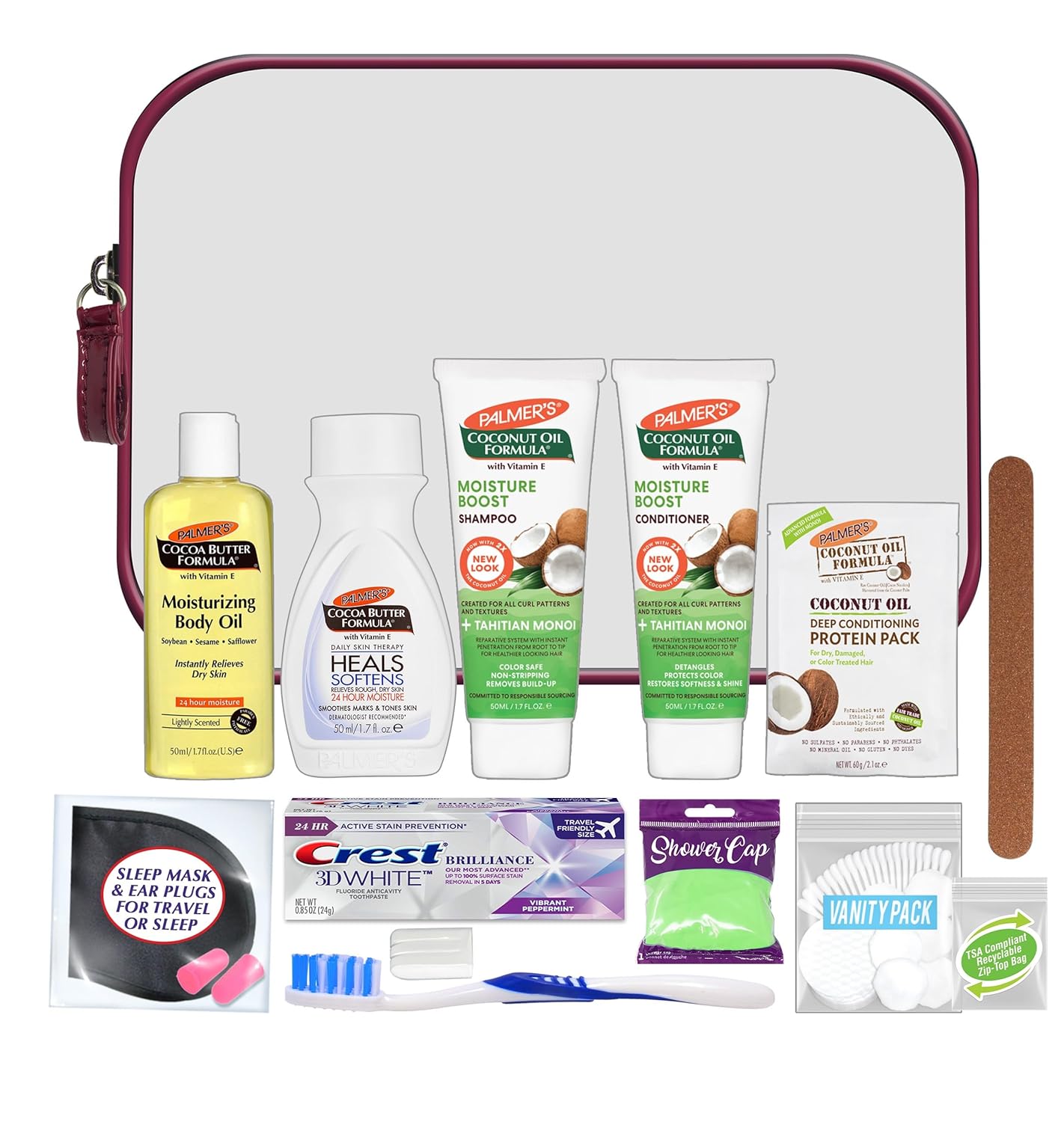 Convenience Kits International Women’s 15 Pc Kit Featuring: Palmer’s Hair, Face & Body Travel-size Products Convenience Kits International Women’s 15 Pc Kit Featuring: Palmer’s Hair, Face & Body Travel-size Products