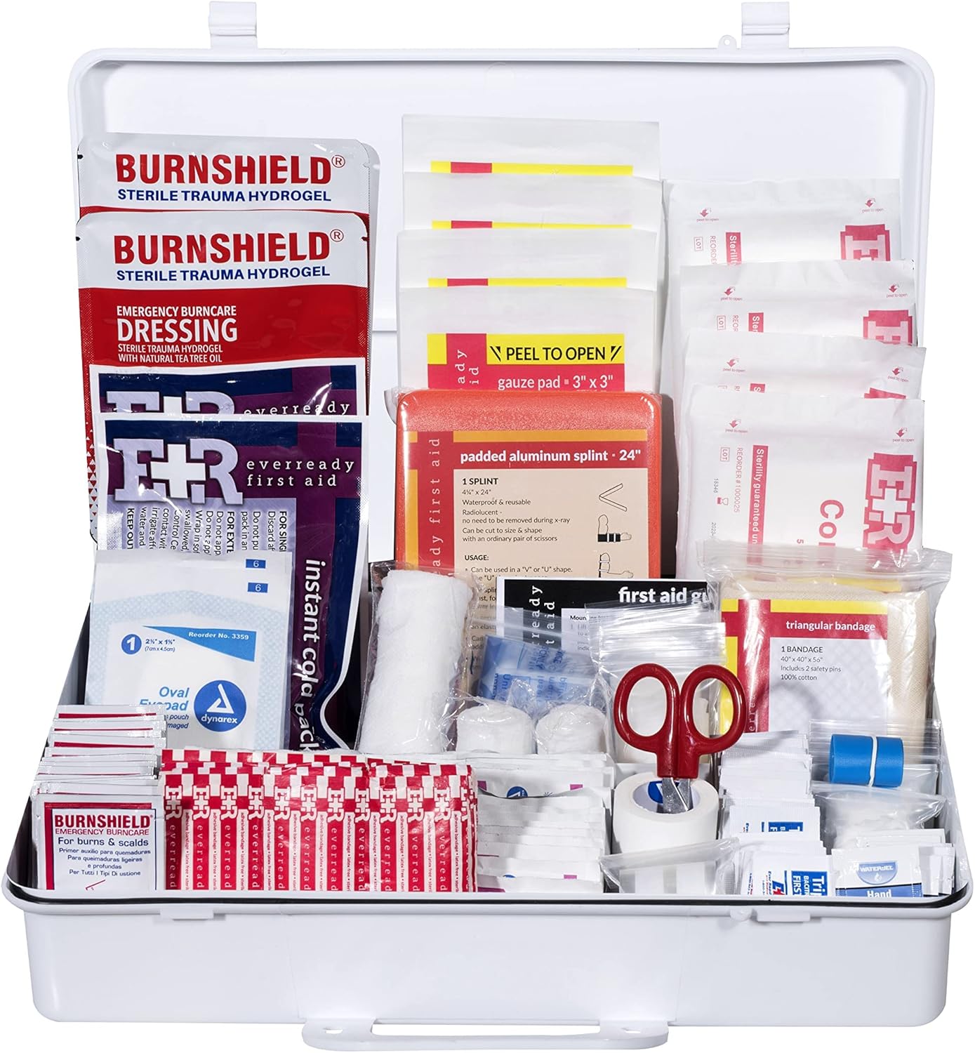 Class B OSHA ANSI Compliant First Aid Kit – Emergency Medical Supplies in Wall-Mountable Plastic Case for Workplace, Office, Home – 190 Piece – FSA/HSA Eligible Class B OSHA ANSI Compliant First Aid Kit – Emergency Medical Supplies in Wall-Mountable Plastic Case for Workplace, Office, Home – 190 Piece – FSA/HSA Eligible