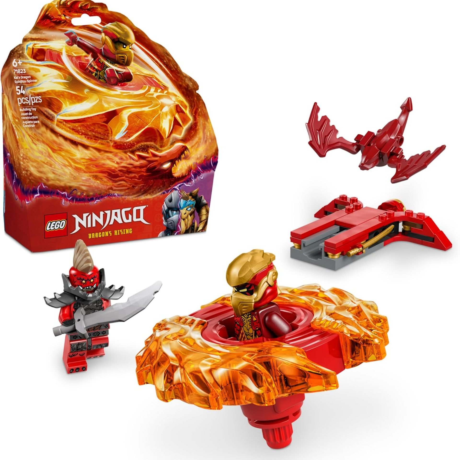 LEGO NINJAGO Kai’s Dragon Spinjitzu Spinner – Spinning Blade Battle Building Toy for Kids, Boys and Girls, Ages 6+ – with 2 Minifigures – Gift Idea for Birthdays – 71823 LEGO NINJAGO Kai’s Dragon Spinjitzu Spinner – Spinning Blade Battle Building Toy for Kids, Boys and Girls, Ages 6+ – with 2 Minifigures – Gift Idea for Birthdays – 71823