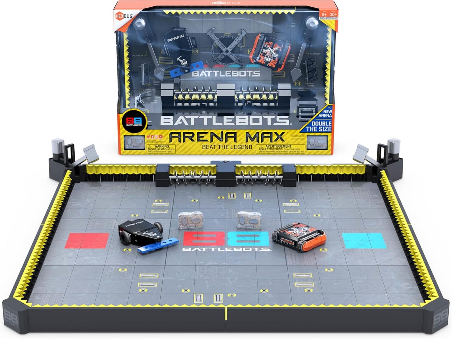 HEXBUG BattleBots Arena MAX, Remote Control Robot Toys for Kids with Over 30 Pieces, STEM Toys for Boys & Girls Ages 8 & Up, Batteries Included HEXBUG BattleBots Arena MAX, Remote Control Robot Toys for Kids with Over 30 Pieces, STEM Toys for Boys & Girls Ages 8 & Up, Batteries Included