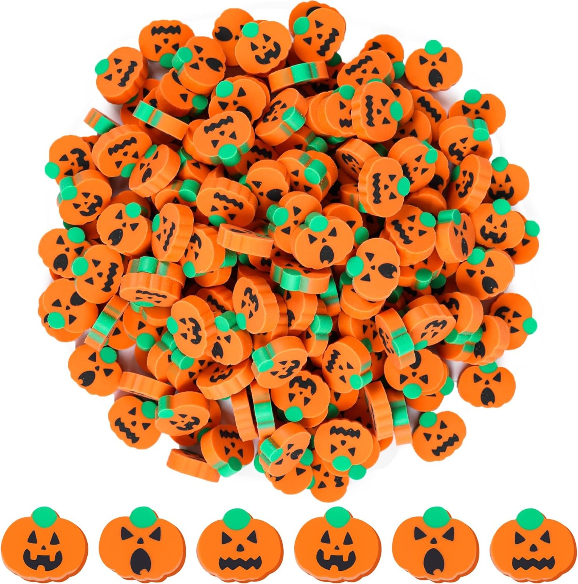 200 Pieces Halloween Erasers Mini Erasers Soft Latex Free Eraser Bulk Pencil Eraser for Classroom Rewards,Halloween Party Supplies,Holiday Goody Bag Fillers (Pumpkin) 200 Pieces Halloween Erasers Mini Erasers Soft Latex Free Eraser Bulk Pencil Eraser for Classroom Rewards,Halloween Party Supplies,Holiday Goody Bag Fillers (Pumpkin)
