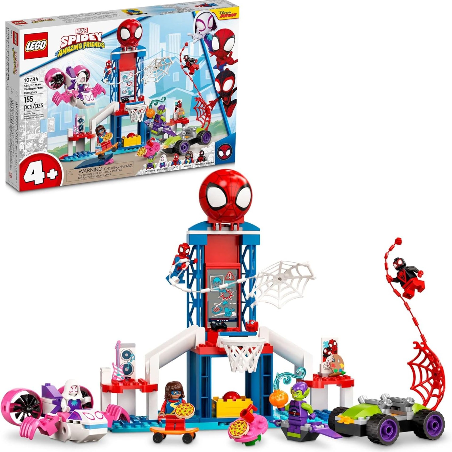 LEGO Marvel Spider-Man Webquarters Hangout 10784 Building Set – Spidey and His Amazing Friends Series, Spider-Man, Miles Morales, and Green Goblin Minifigures, Toys for Boys and Girls Ages 4+ LEGO Marvel Spider-Man Webquarters Hangout 10784 Building Set – Spidey and His Amazing Friends Series, Spider-Man, Miles Morales, and Green Goblin Minifigures, Toys for Boys and Girls Ages 4+