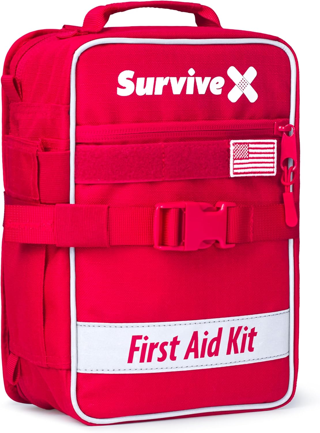 Large First Aid Kit for Car, Travel & Home – Emergency Kit for Hiking, Camping, Backpacking and Outdoors – Includes Zip Stitch Wound Closure Strips – FSA HSA Approved Large First Aid Kit for Car, Travel & Home – Emergency Kit for Hiking, Camping, Backpacking and Outdoors – Includes Zip Stitch Wound Closure Strips – FSA HSA Approved