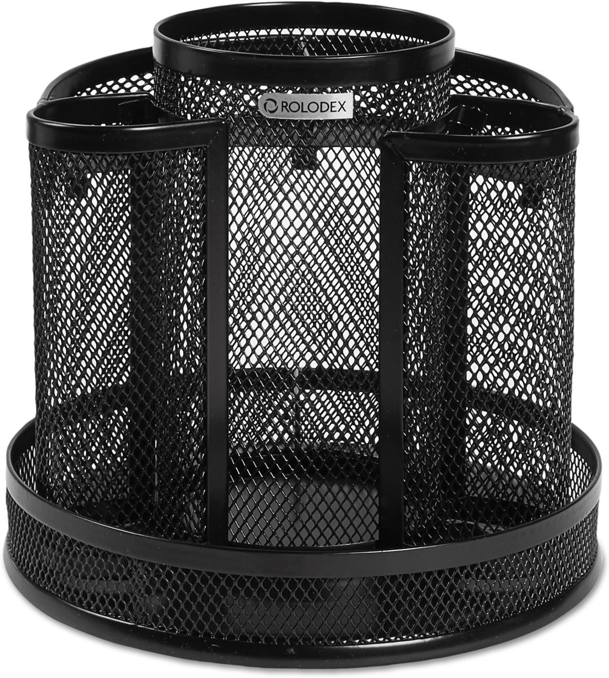 Rolodex Desk Organizer, Rotating Office Supply Caddy, Mesh, Black (6.5″ x 6.5″ x 6.25″) Rolodex Desk Organizer, Rotating Office Supply Caddy, Mesh, Black (6.5″ x 6.5″ x 6.25″)