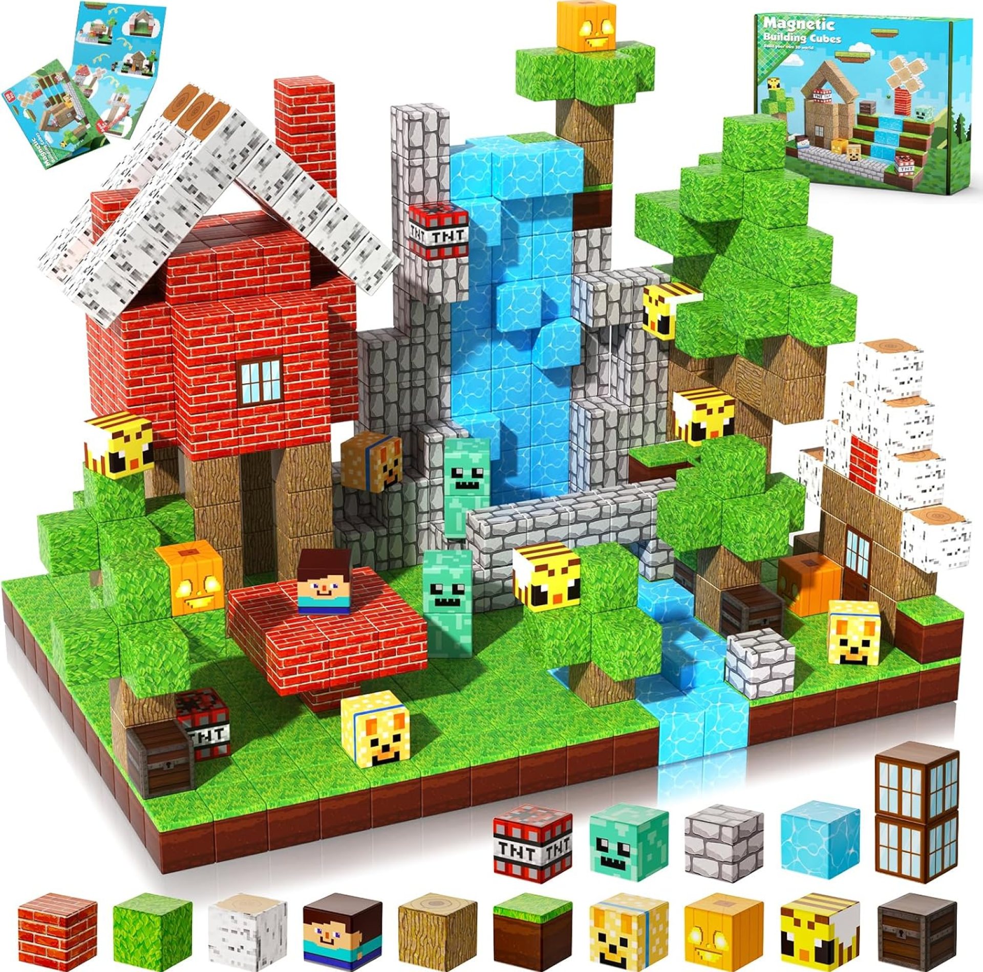 Magnetic Blocks-100PCS Magnetic Building Blocks, Magnetic Tiles Kids Build Cubes 2024 Upgraded STEM Game Toys, Christmas Birthday Gifts for Boys & Girls Ages 3+ Magnetic Blocks-100PCS Magnetic Building Blocks, Magnetic Tiles Kids Build Cubes 2024 Upgraded STEM Game Toys, Christmas Birthday Gifts for Boys & Girls Ages 3+
