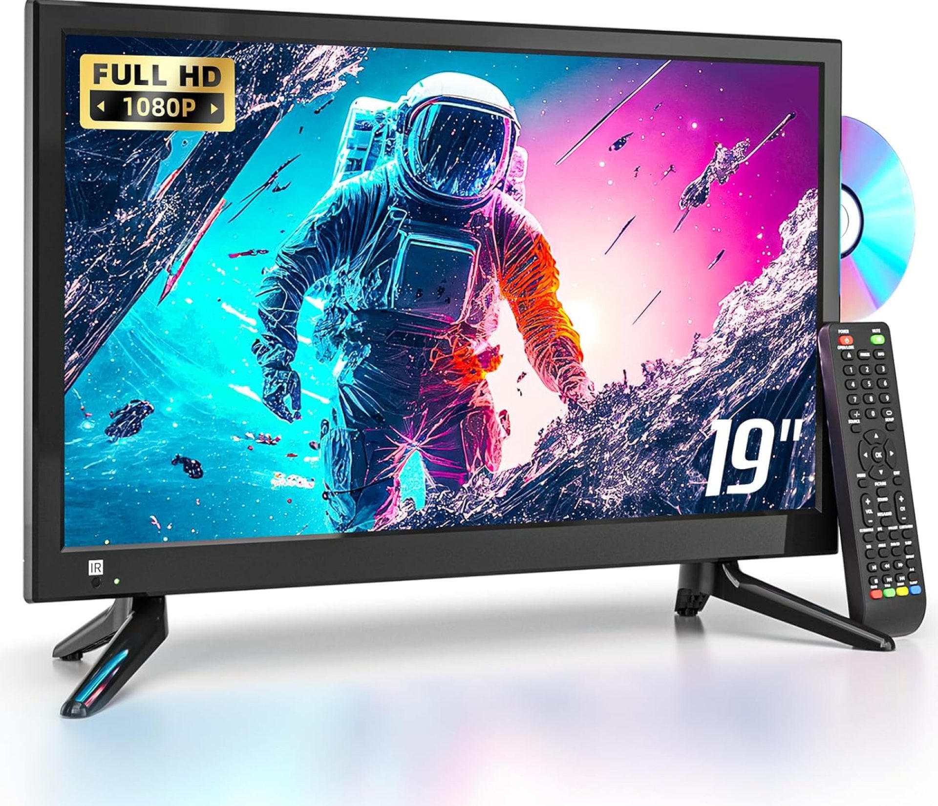 Desobry 19 INCH TV with DVD Player Built in 1080P LCD TV DVD Player Combo with HDMI USB Monitor for Home, Kitchen, RV Camper, or Office, Desobry 19 INCH TV with DVD Player Built in 1080P LCD TV DVD Player Combo with HDMI USB Monitor for Home, Kitchen, RV Camper, or Office,