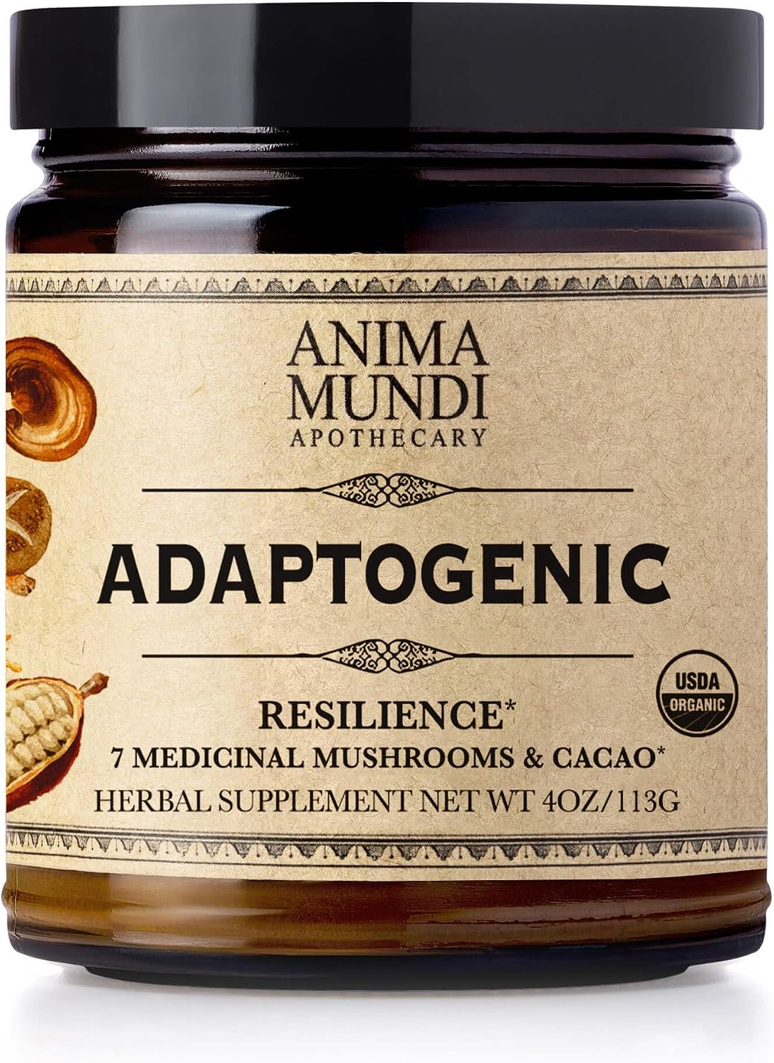 Anima Mundi Apothecary Organic Mushroom Supplement – Adaptogenic Mushrooms + Cacao – Uplifting Powder with Organic Lion’s Mane, Shiitake, Chaga & More – Add to Coffee, Tea & Smoothies (4oz / 113g) Anima Mundi Apothecary Organic Mushroom Supplement – Adaptogenic Mushrooms + Cacao – Uplifting Powder with Organic Lion’s Mane, Shiitake, Chaga & More – Add to Coffee, Tea & Smoothies (4oz / 113g)