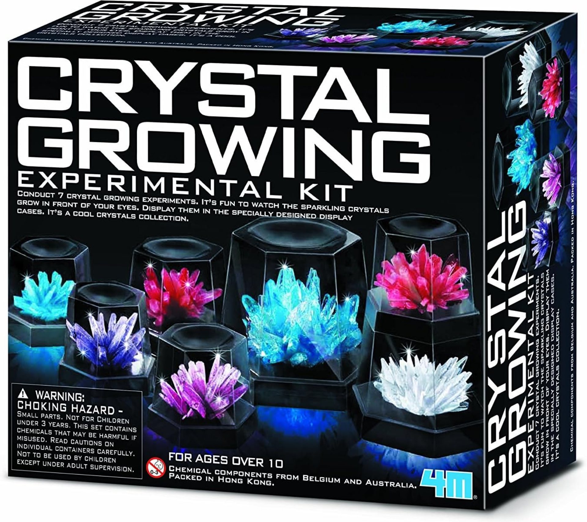 4M 7 Crystal Growing Science Experimental Kit with Display Cases – Easy DIY STEM Toy Lab Experiment Specimens, Educational Gift for Kids, Teens, Boys & Girls 4M 7 Crystal Growing Science Experimental Kit with Display Cases – Easy DIY STEM Toy Lab Experiment Specimens, Educational Gift for Kids, Teens, Boys & Girls