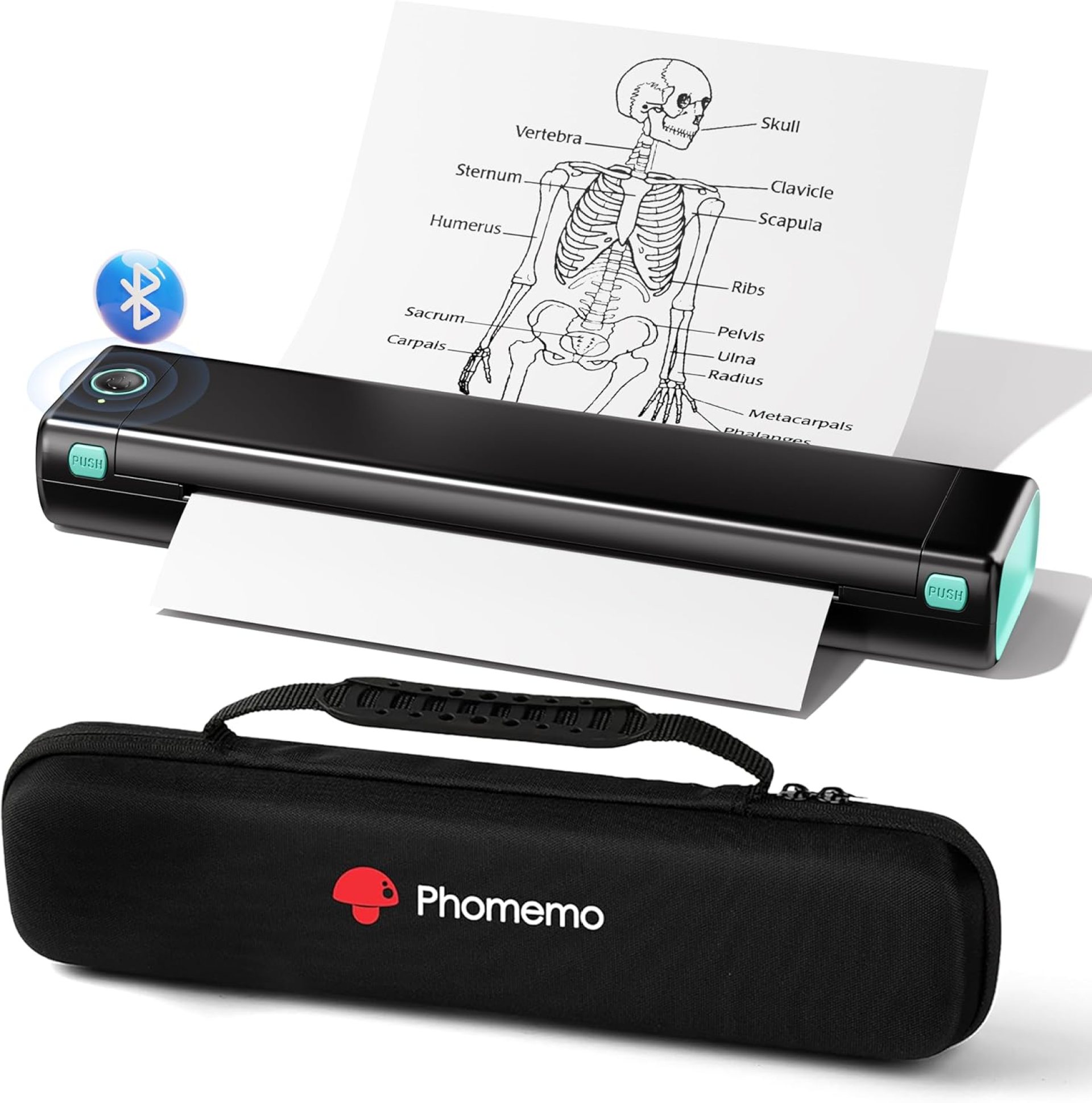 Phomemo Inkless Portable Printer for Travel – Wireless Thermal Printer Compatible with Phone & Laptop, Bluetooth Printers Supports 8.5″ X 11″ Letter Thermal Paper, Come with Carry Case Phomemo Inkless Portable Printer for Travel – Wireless Thermal Printer Compatible with Phone & Laptop, Bluetooth Printers Supports 8.5″ X 11″ Letter Thermal Paper, Come with Carry Case