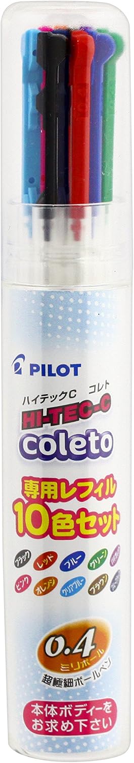 Pilot Hi-Tech C Coleto 0.4 mm Gel Ink, Ballpoint Refill, 10 Color Set (LHKRF-1SC4-10C) Pilot Hi-Tech C Coleto 0.4 mm Gel Ink, Ballpoint Refill, 10 Color Set (LHKRF-1SC4-10C)