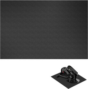 Non-Slip Ellipse Exercise Mat for Under Desk Elliptical Machines (Black)