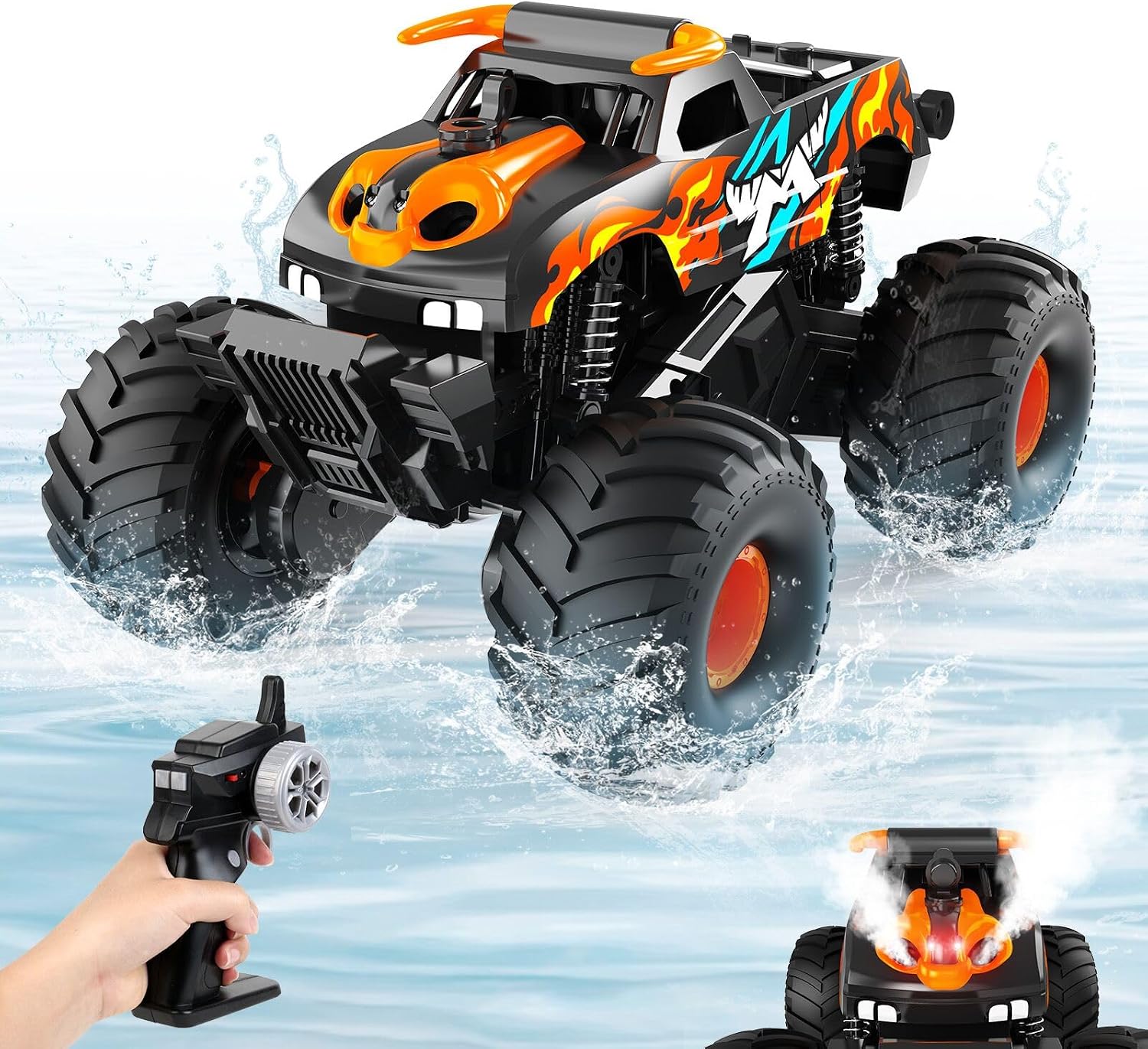Remote Control Car Monster Truck Toys,4WD Waterproof Off-Road RC Cars for All terrian,1:16 Amphibious Hobby Pick-up Truck Toy Vehicle Gifts for Boys Girls Presents Age 8 9 10 11 12+ Remote Control Car Monster Truck Toys,4WD Waterproof Off-Road RC Cars for All terrian,1:16 Amphibious Hobby Pick-up Truck Toy Vehicle Gifts for Boys Girls Presents Age 8 9 10 11 12+