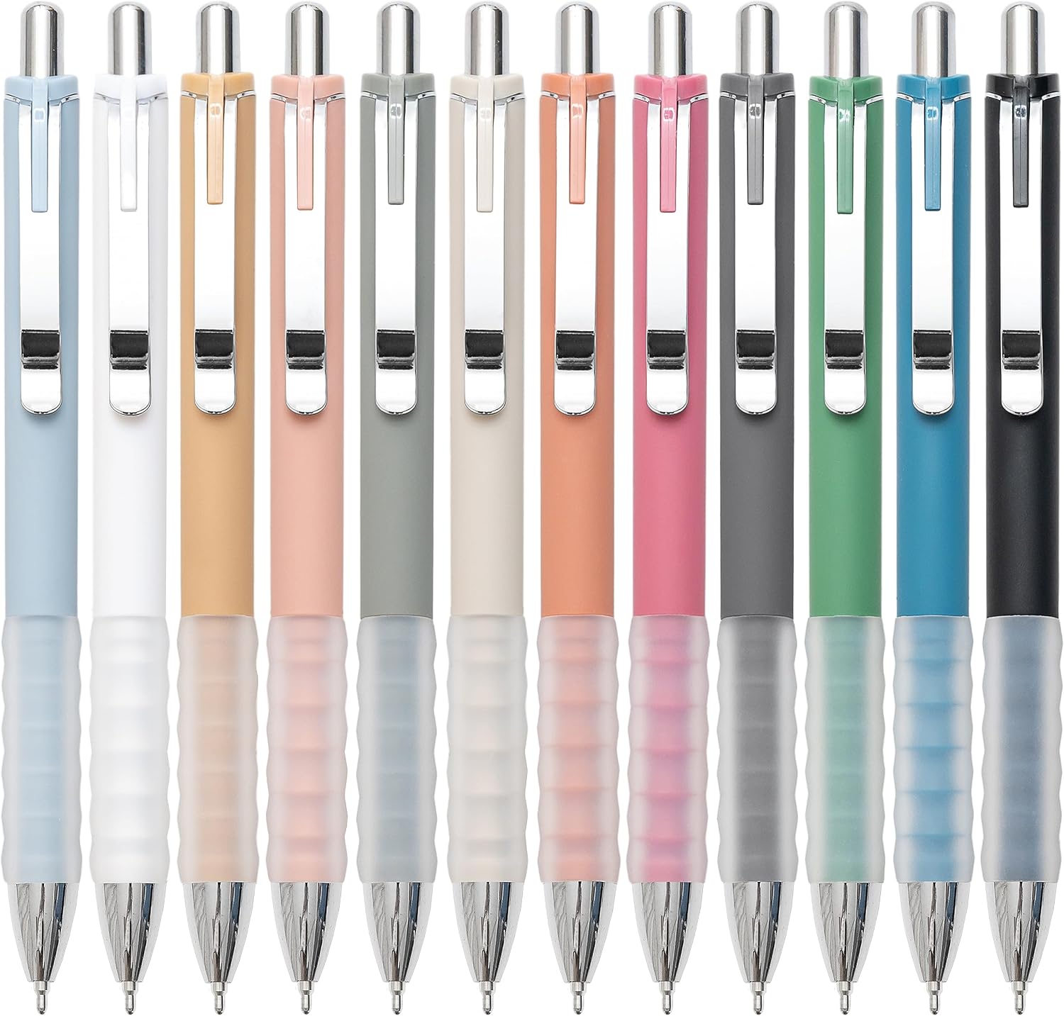 Linbsunne Ballpoint Pens Black Medium Point 1mm Pen with Super Soft Grip Ball Point Pen for Men Women Retractable Pens (silver-12 pcs) Linbsunne Ballpoint Pens Black Medium Point 1mm Pen with Super Soft Grip Ball Point Pen for Men Women Retractable Pens (silver-12 pcs)