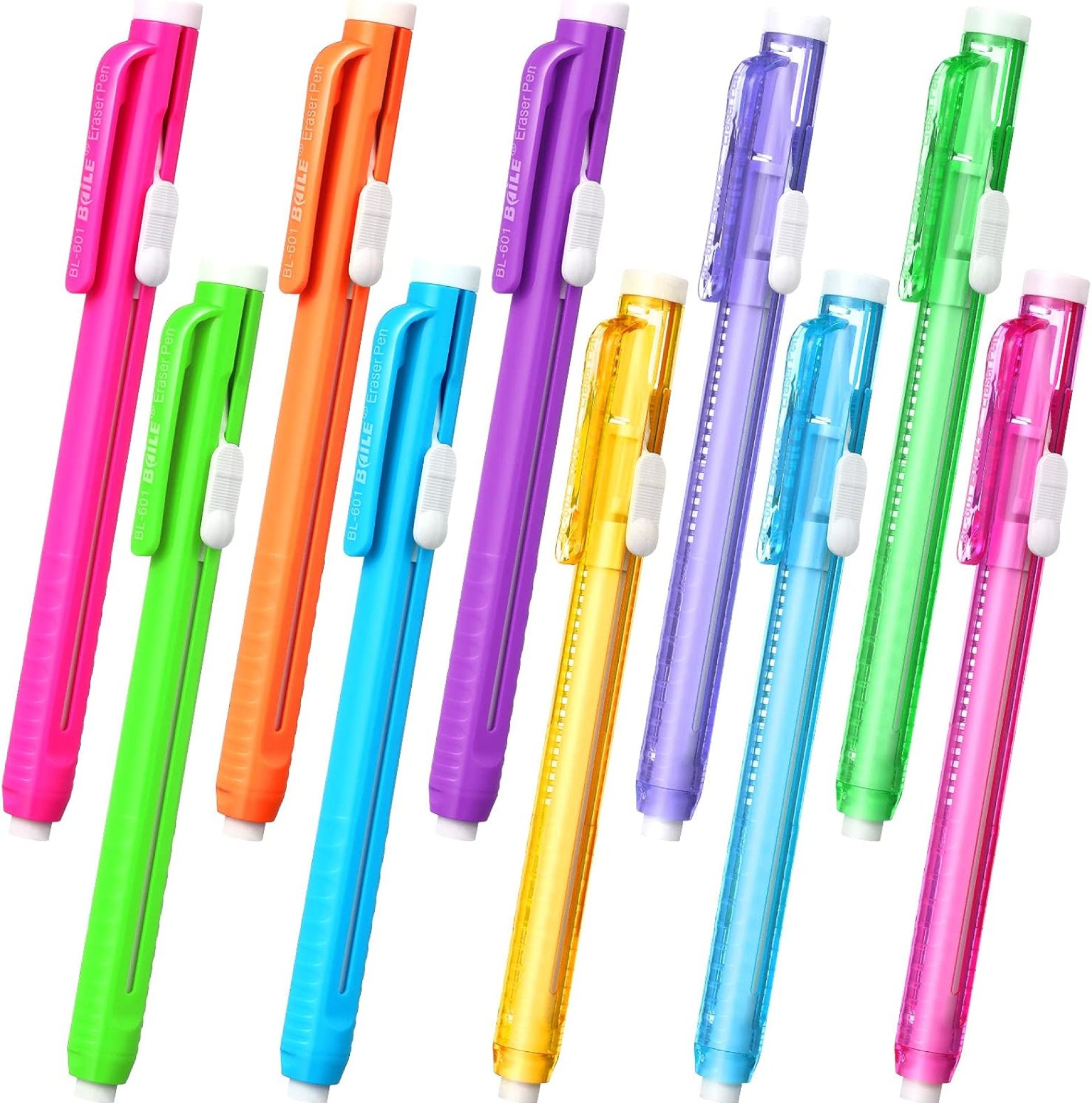 Pangda 10 Pieces Retractable Mechanical Eraser Pen, Pen-Style Erasers Pencil Click Big for Drawing, Art, Drafting, Sketching Adults, Kids Office, School Supplies (Multicolor) Pangda 10 Pieces Retractable Mechanical Eraser Pen, Pen-Style Erasers Pencil Click Big for Drawing, Art, Drafting, Sketching Adults, Kids Office, School Supplies (Multicolor)