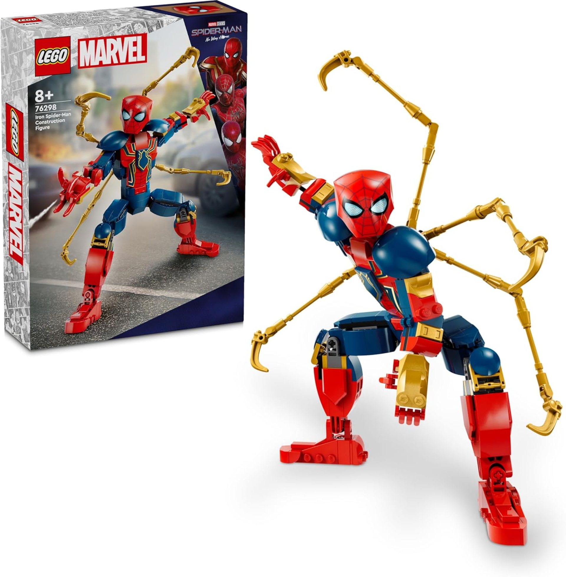 LEGO Marvel Building Figure – Iron Spider-Man, Superhero Toy for Kids, Movable Construction Toy with Armor Building Set, Gift Idea for Boys and Girls from 8 Years 76298 LEGO Marvel Building Figure – Iron Spider-Man, Superhero Toy for Kids, Movable Construction Toy with Armor Building Set, Gift Idea for Boys and Girls from 8 Years 76298