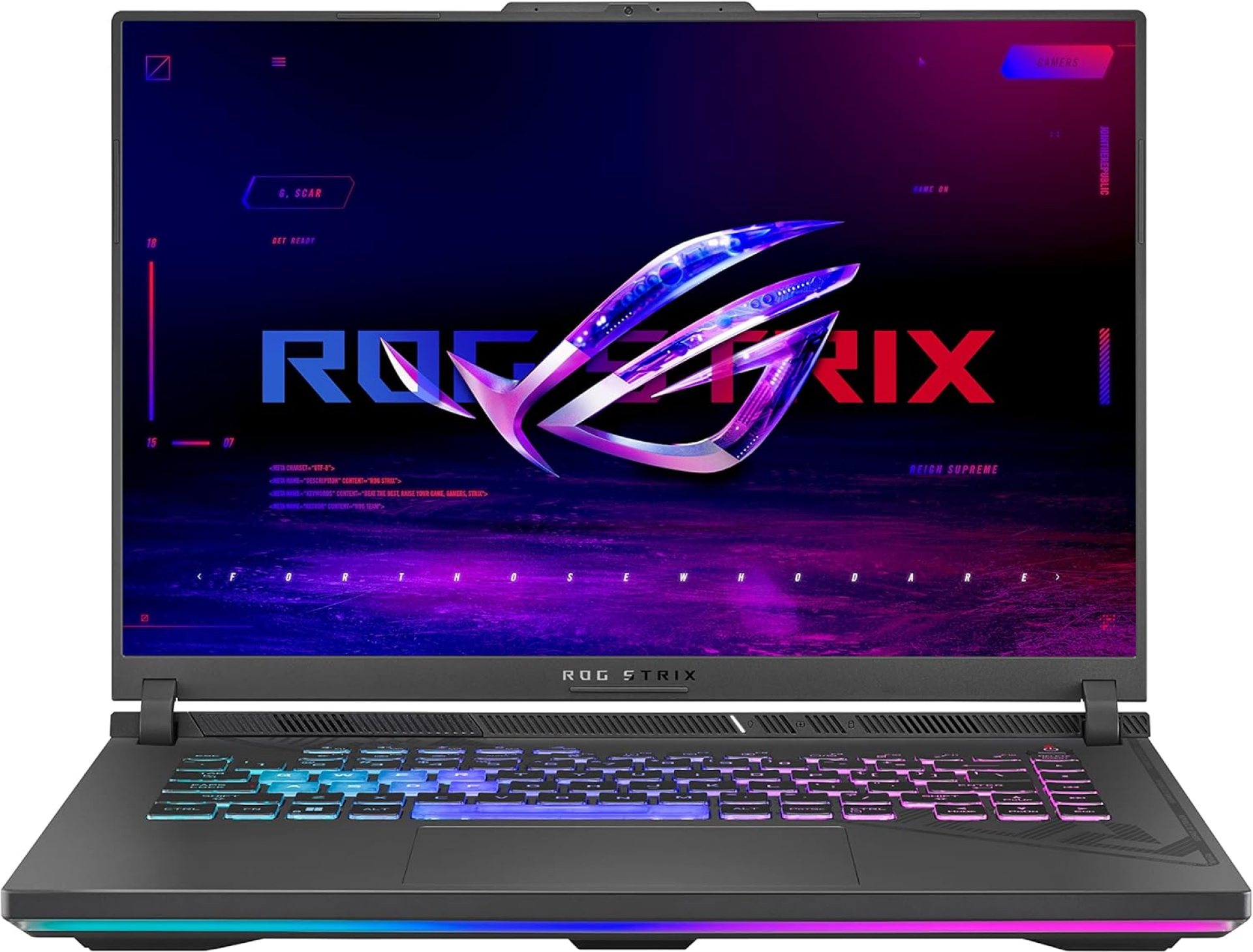 ASUS ROG Strix G16 Gaming Laptop, 165Hz Display, NVIDIA® GeForce RTX™ 4060, Intel Core i7-13650HX, 16GB DDR5, 1TB PCIe Gen4 SSD, Wi-Fi 6E, Windows 11, G614JV-AS74 ASUS ROG Strix G16 Gaming Laptop, 165Hz Display, NVIDIA® GeForce RTX™ 4060, Intel Core i7-13650HX, 16GB DDR5, 1TB PCIe Gen4 SSD, Wi-Fi 6E, Windows 11, G614JV-AS74