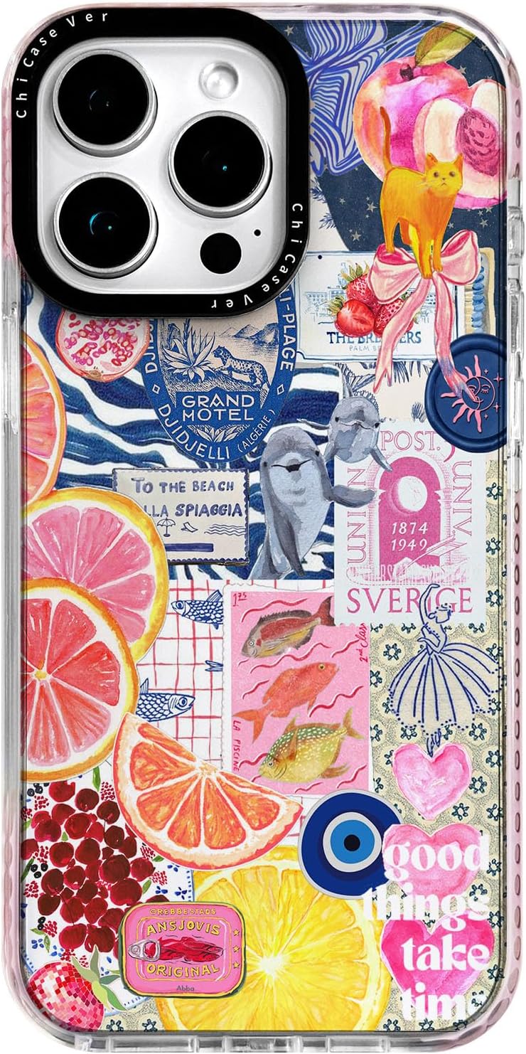 for iPhone 13 Case,Y2K Citrus Coastal Vintage Style Military-Grade Drop Protection TPU Camera Protection for Women Girls for iPhone 13 Case,Y2K Citrus Coastal Vintage Style Military-Grade Drop Protection TPU Camera Protection for Women Girls