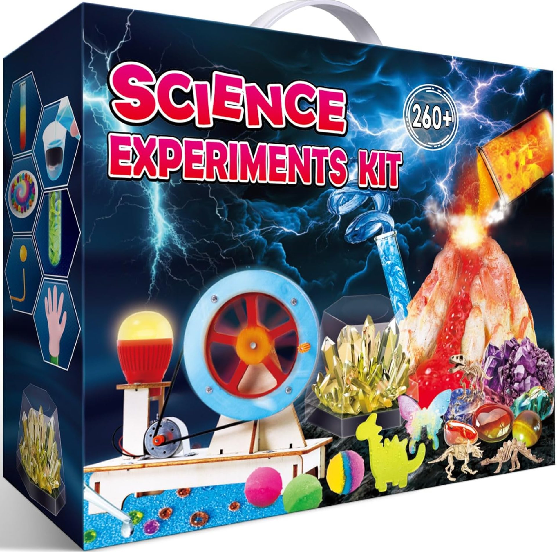 UNGLINGA 260+ Experiments Science Kits for Kids, S.T.E.M Science Projects, Chemistry Set, Christmas Birthday Toys Gifts Idea for Boys Girls, Dig Volcano Gemstones, Educational Scientist Set UNGLINGA 260+ Experiments Science Kits for Kids, S.T.E.M Science Projects, Chemistry Set, Christmas Birthday Toys Gifts Idea for Boys Girls, Dig Volcano Gemstones, Educational Scientist Set