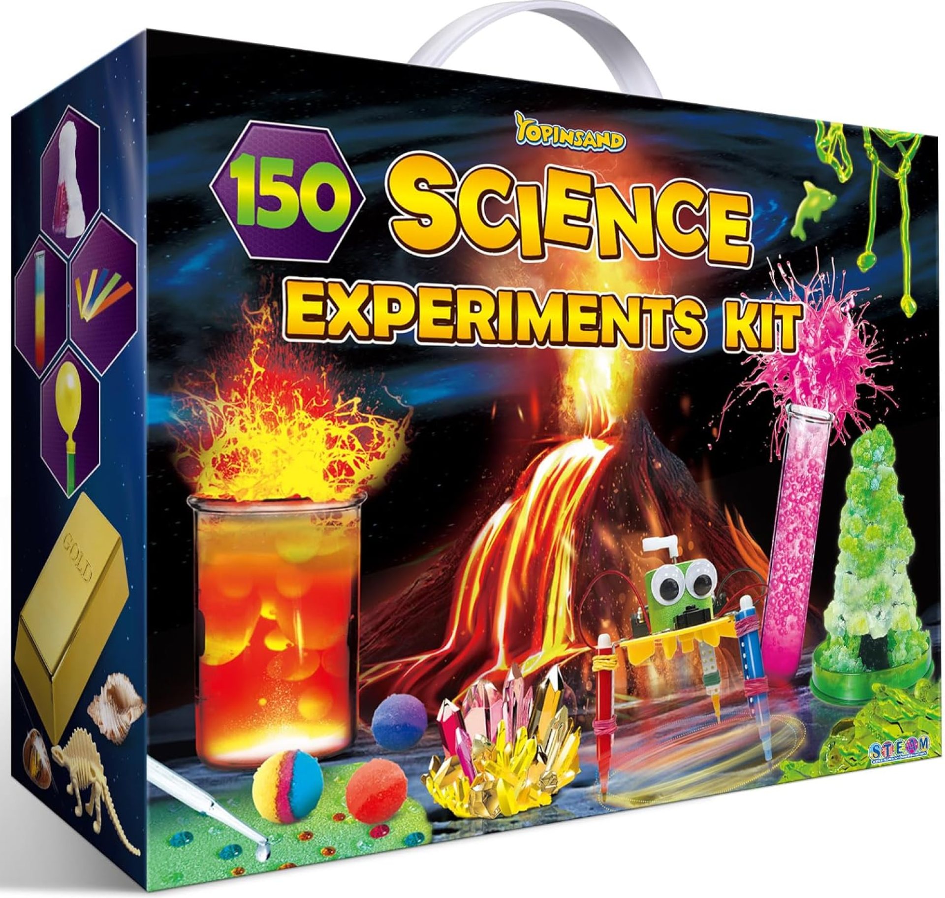 150 Experiments Science Kits for Kids, Chemistry Set, S.T.E.M Projects Scientific Toys Birthday Gifts Idea for Boys Girls Educational Scientist Kit 150 Experiments Science Kits for Kids, Chemistry Set, S.T.E.M Projects Scientific Toys Birthday Gifts Idea for Boys Girls Educational Scientist Kit