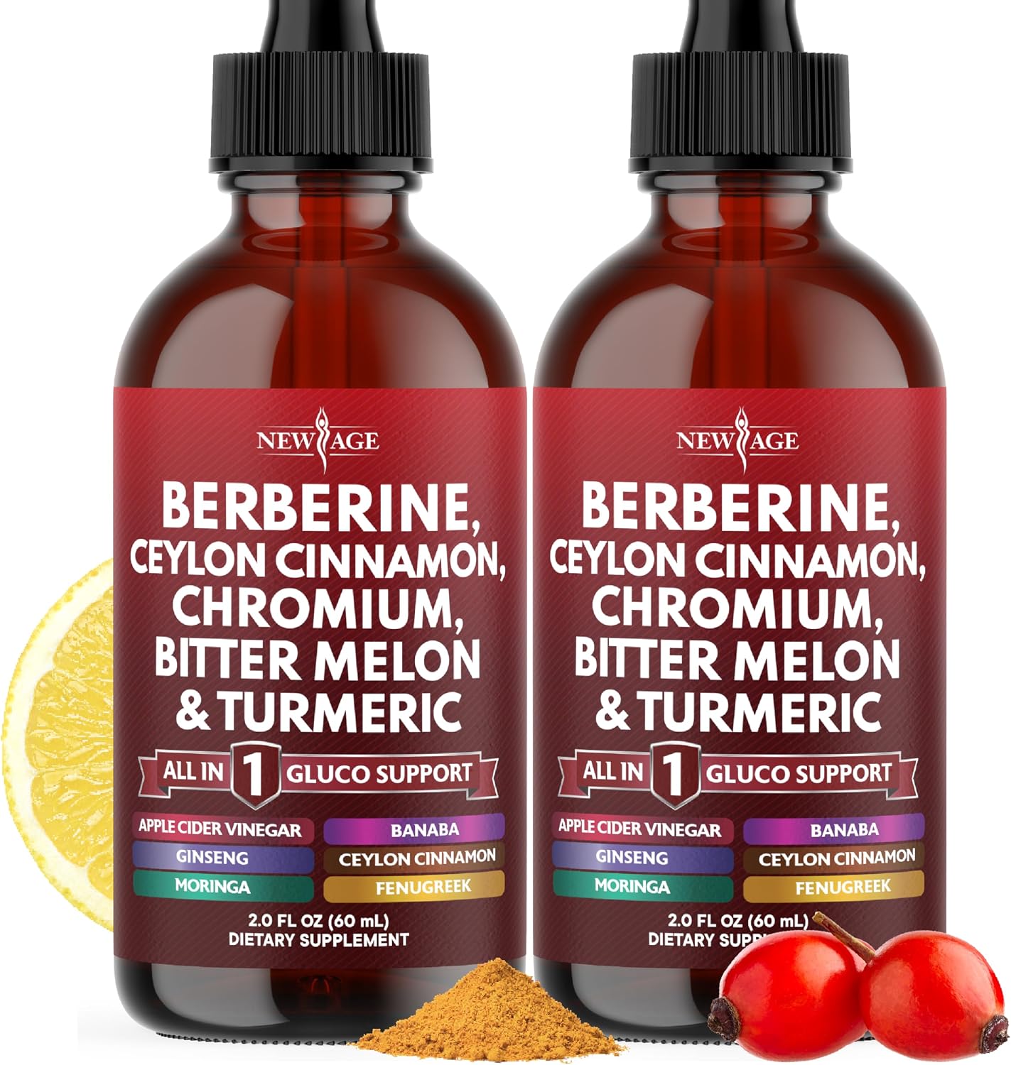 Berberine with Ceylon Cinnamon Supplement Liquid Drops + Bitter Melon Extract, Glucomannan, Gymnema, Chromium, Turmeric, Panax Ginseng, Moringa- 4 OZ Berberine with Ceylon Cinnamon Supplement Liquid Drops + Bitter Melon Extract, Glucomannan, Gymnema, Chromium, Turmeric, Panax Ginseng, Moringa- 4 OZ