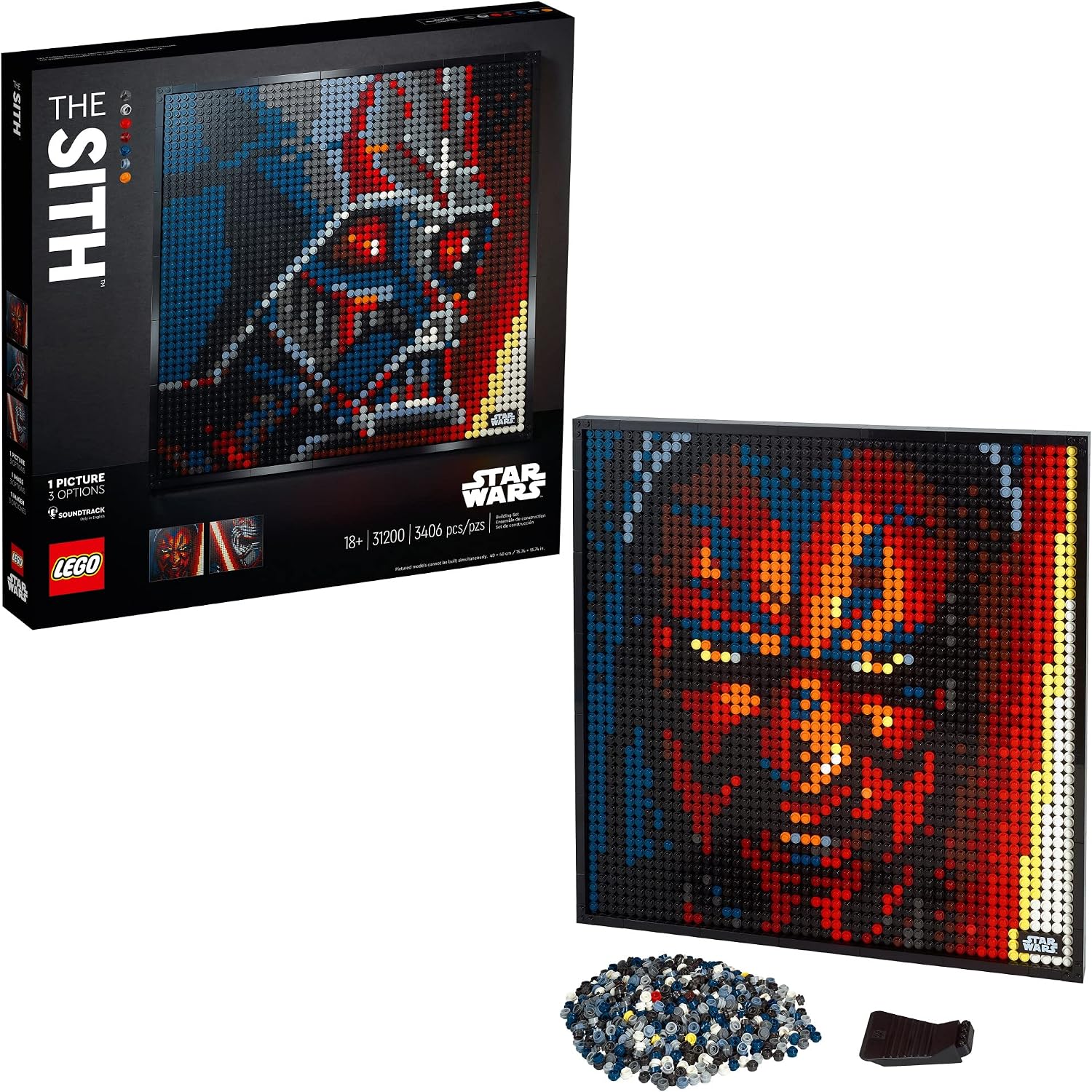 LEGO Art Star Wars The Sith 31200 Creative Sith Lord Building Kit; an Elegant Piece for Adults who Love Mindful Art Projects or The Dark Lords of The Sith (3,395 Pieces) LEGO Art Star Wars The Sith 31200 Creative Sith Lord Building Kit; an Elegant Piece for Adults who Love Mindful Art Projects or The Dark Lords of The Sith (3,395 Pieces)