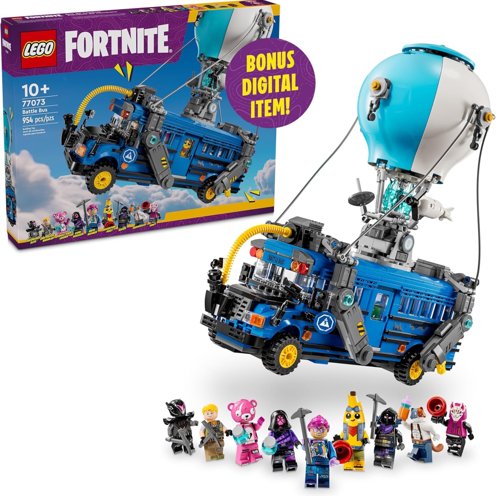 LEGO Fortnite Battle Bus – Collectible Fortnite Toy for Kids, Boys and Girls, Ages 10+ – Pretend Play Set with 9 Minifigures from Video Game – Gift Ideas for Fans – 77073 LEGO Fortnite Battle Bus – Collectible Fortnite Toy for Kids, Boys and Girls, Ages 10+ – Pretend Play Set with 9 Minifigures from Video Game – Gift Ideas for Fans – 77073
