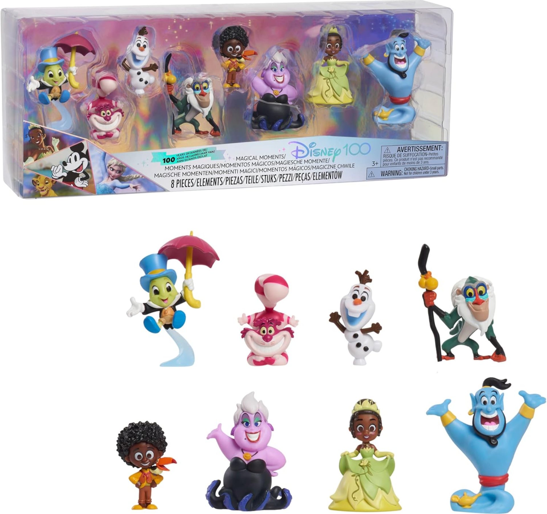 Disney100 Years of Magical Moments, Limited Edition 8-piece Figure Set, Kids Toys for Ages 3 Up by Just Play Disney100 Years of Magical Moments, Limited Edition 8-piece Figure Set, Kids Toys for Ages 3 Up by Just Play