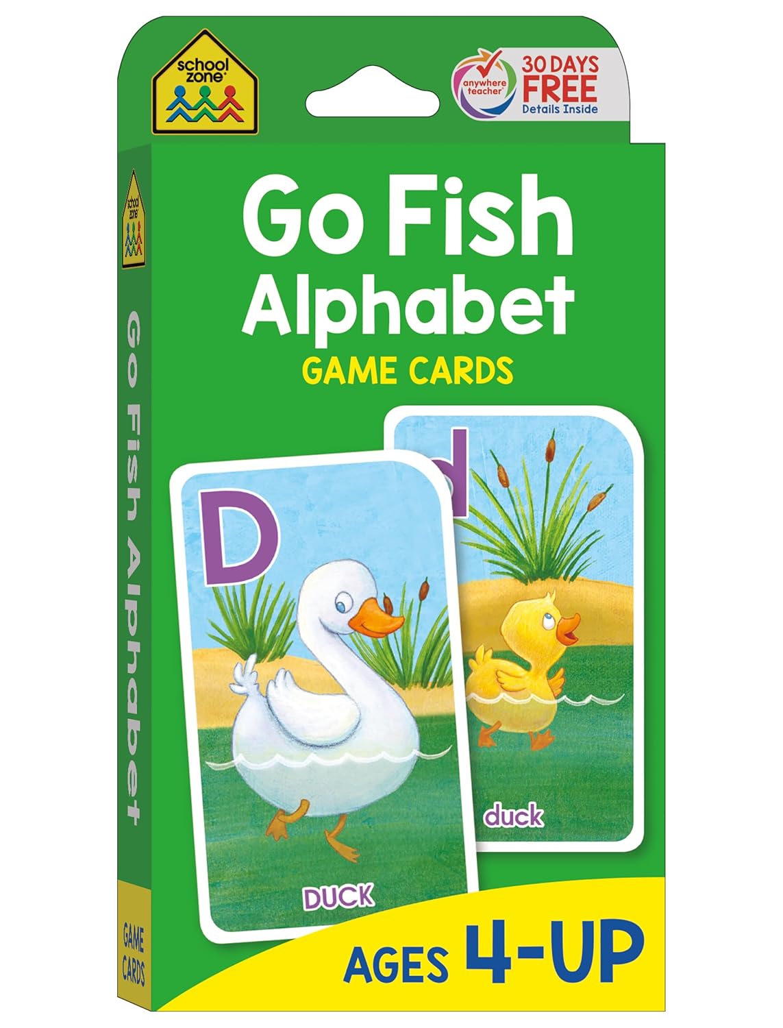 School Zone Go Fish Alphabet Game Cards: Preschool, Kindergarten, 1st Grade, ABC’s, Matching, Uppercase and Lowercase Letters, Word-Picture Recognition, Animals, Ages 4+, Packaging May Vary School Zone Go Fish Alphabet Game Cards: Preschool, Kindergarten, 1st Grade, ABC’s, Matching, Uppercase and Lowercase Letters, Word-Picture Recognition, Animals, Ages 4+, Packaging May Vary