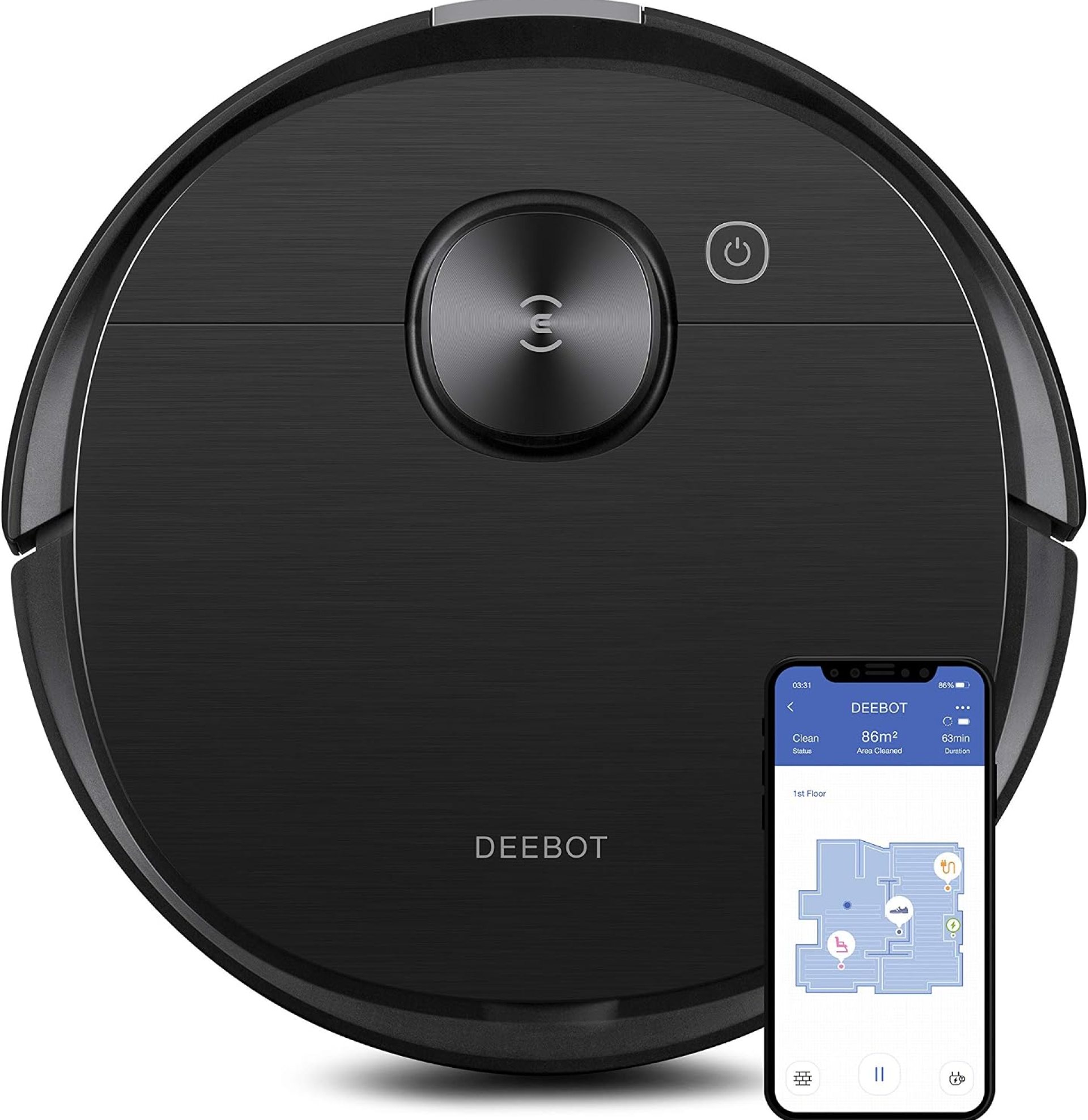 ECOVACS Deebot T8 AIVI Robot Vacuum Cleaner For Floors,Carpet, Vacumming and Mopping in One-Go, Laser Mapping, Smart AI Object Recognition, On-Demand Live Video, Custom Clean, 3+ Hours of Runtime ECOVACS Deebot T8 AIVI Robot Vacuum Cleaner For Floors,Carpet, Vacumming and Mopping in One-Go, Laser Mapping, Smart AI Object Recognition, On-Demand Live Video, Custom Clean, 3+ Hours of Runtime