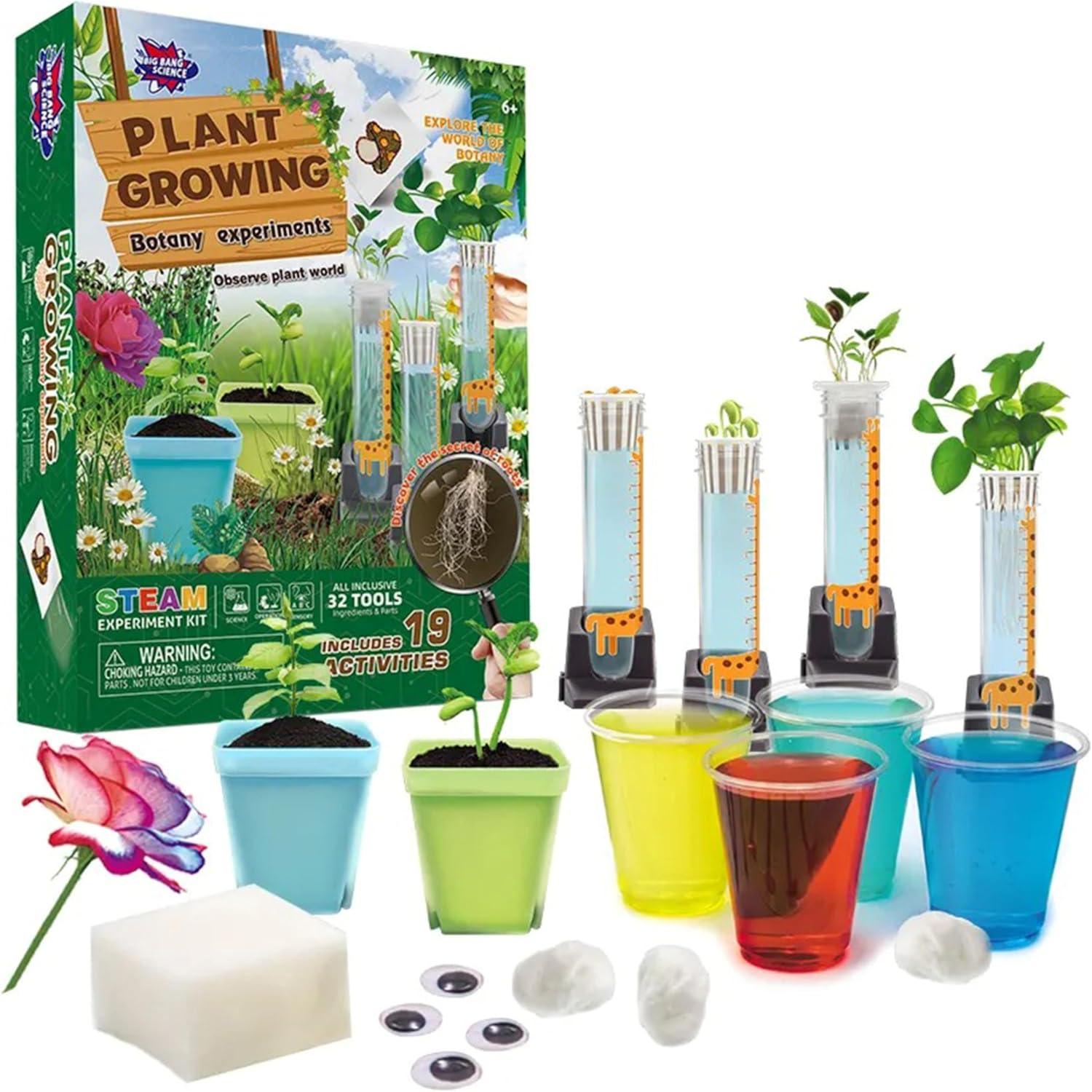 STEM Plant Growing Kit for Kids Ages 8–12 | 19 Hands-On Science Experiments | Learn Transpiration, Hydroponics & More | Grow with Seeds from Your Kitchen | Perfect for School & Home Projects STEM Plant Growing Kit for Kids Ages 8–12 | 19 Hands-On Science Experiments | Learn Transpiration, Hydroponics & More | Grow with Seeds from Your Kitchen | Perfect for School & Home Projects