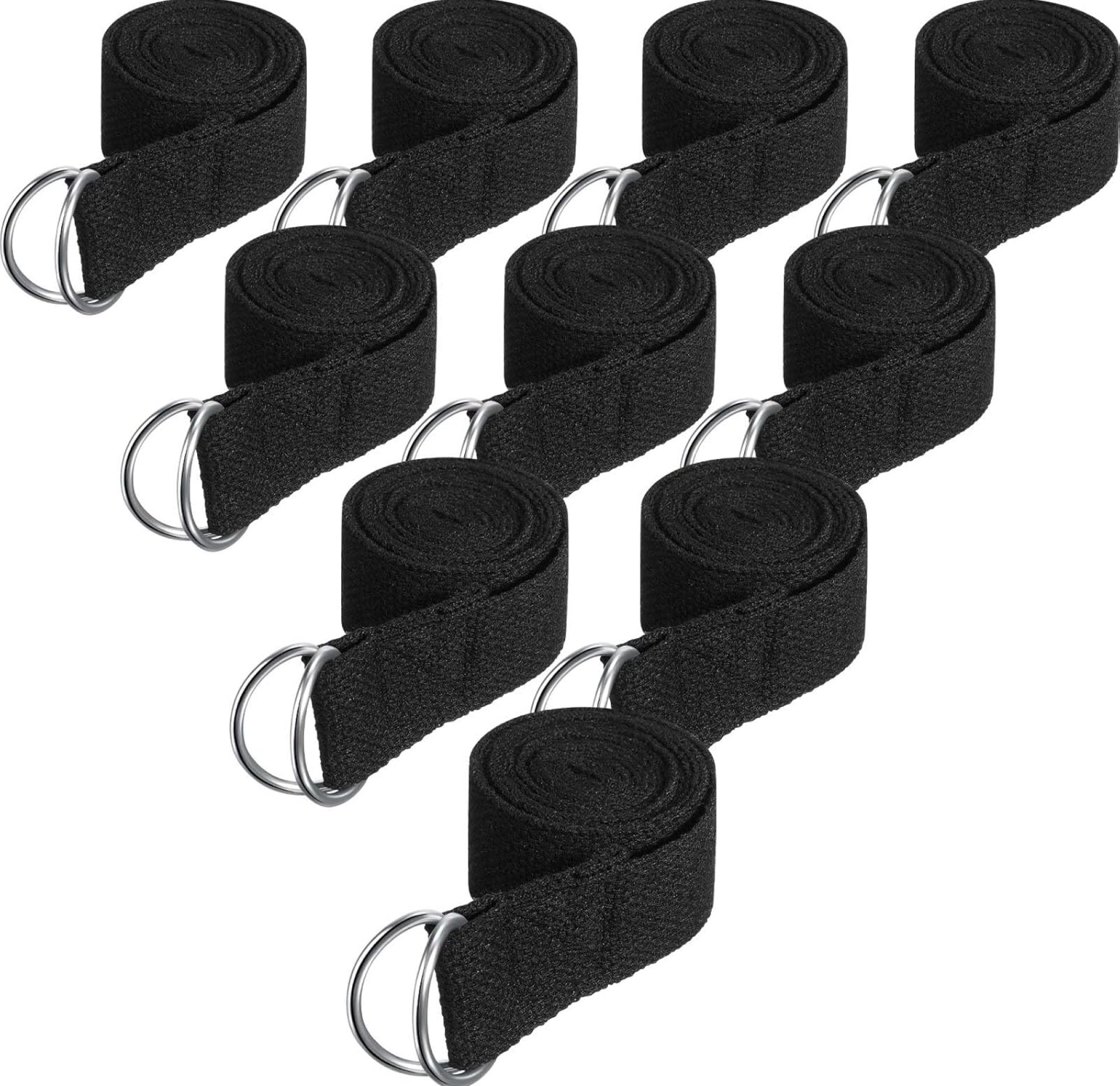 Jerify 10 Pcs Yoga Strap for Stretching Bulk 6ft Exercise Stretch Band with Metal D Ring Adjustable Pilates Non Elastic Yoga Stretch Belt for Women Men Physical Fitness Gym Workout Dance Jerify 10 Pcs Yoga Strap for Stretching Bulk 6ft Exercise Stretch Band with Metal D Ring Adjustable Pilates Non Elastic Yoga Stretch Belt for Women Men Physical Fitness Gym Workout Dance