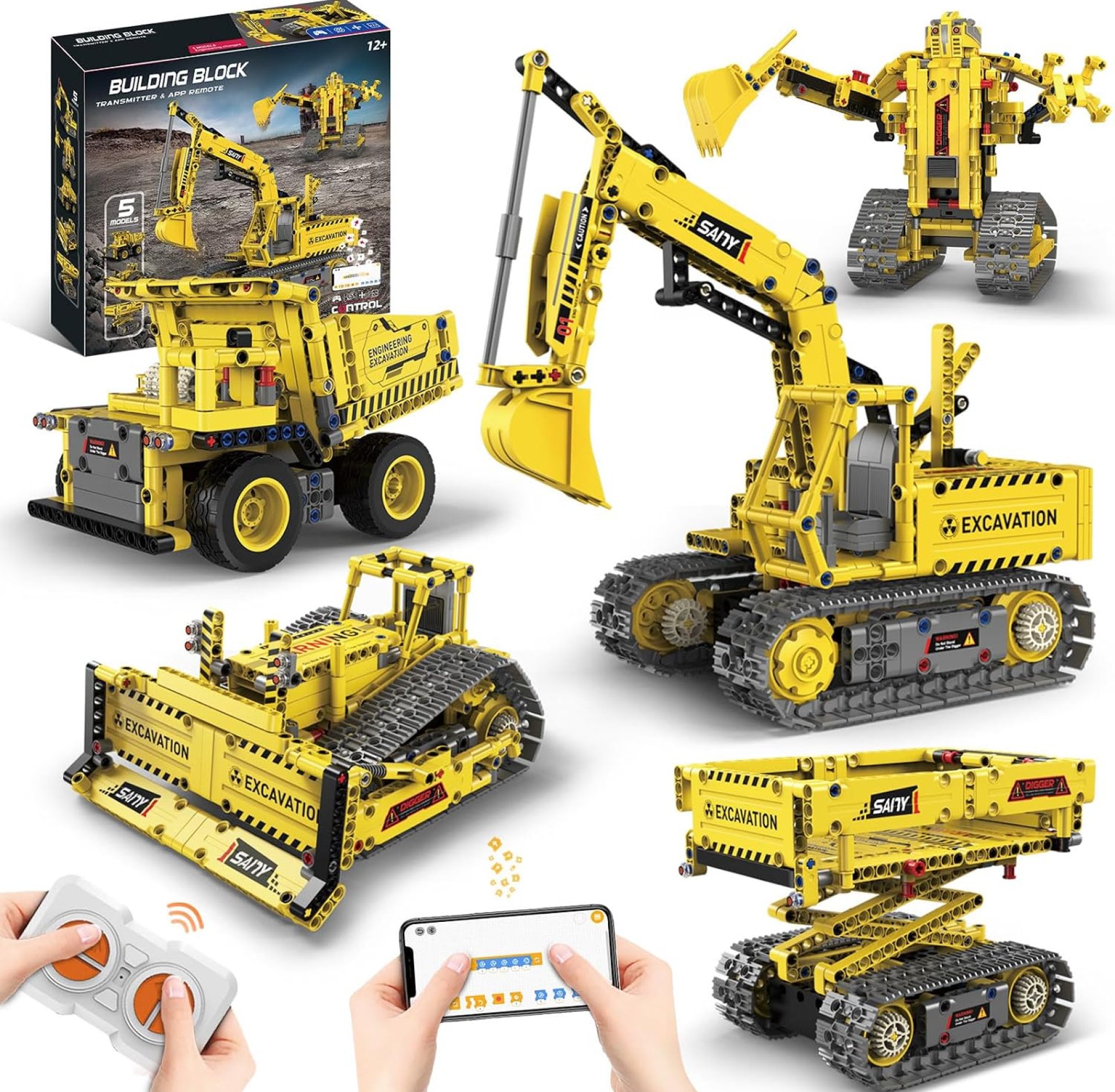 5 in 1 STEM RC Robot Building Kit, 555 PCS APP & Remote Control Robot Toys for Kids Age 6 7 8 9 10 11 12+, Engineering Science Coding Robotic Toys Birthday Gifts for Boys & Girls 5 in 1 STEM RC Robot Building Kit, 555 PCS APP & Remote Control Robot Toys for Kids Age 6 7 8 9 10 11 12+, Engineering Science Coding Robotic Toys Birthday Gifts for Boys & Girls