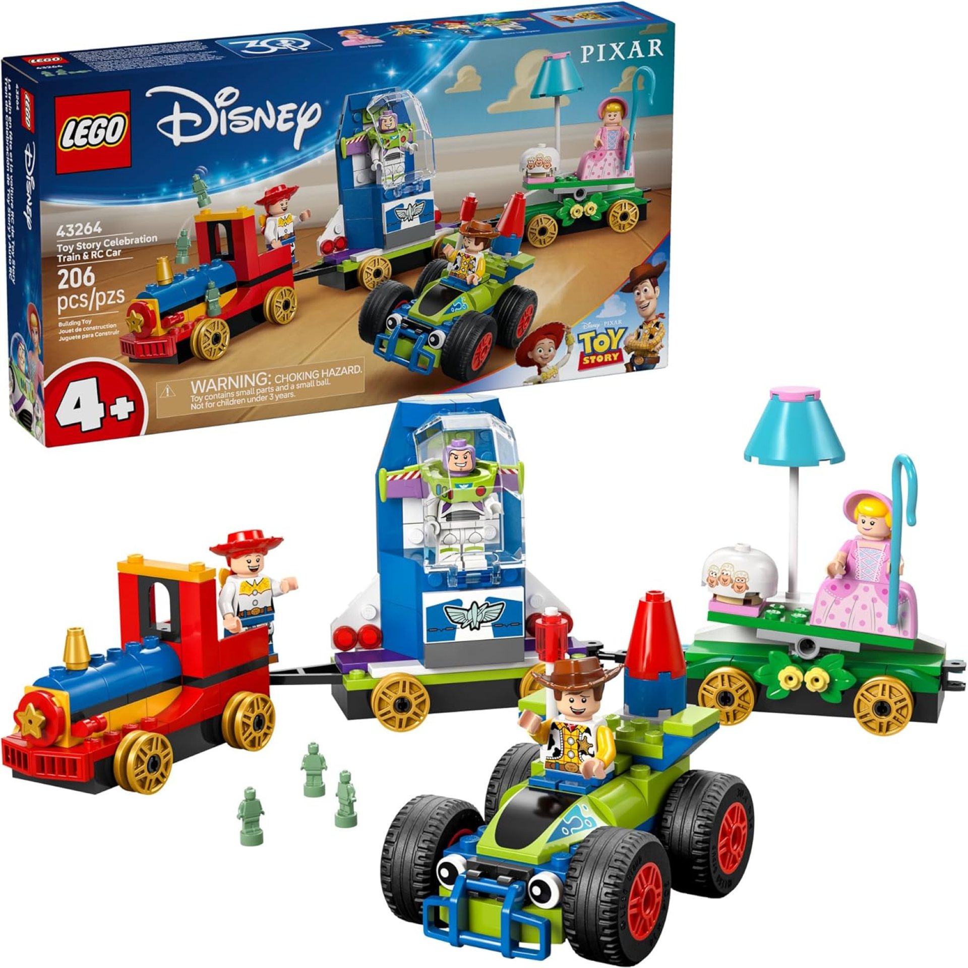 LEGO Disney and Pixar’s Toy Story Celebration Train & RC Car Toddler Toy – Sensory and Pretend Play Building Toy for Preschool Boys and Girls, Ages 4+ – Disney Gift Idea for Birthdays – 43264 LEGO Disney and Pixar’s Toy Story Celebration Train & RC Car Toddler Toy – Sensory and Pretend Play Building Toy for Preschool Boys and Girls, Ages 4+ – Disney Gift Idea for Birthdays – 43264