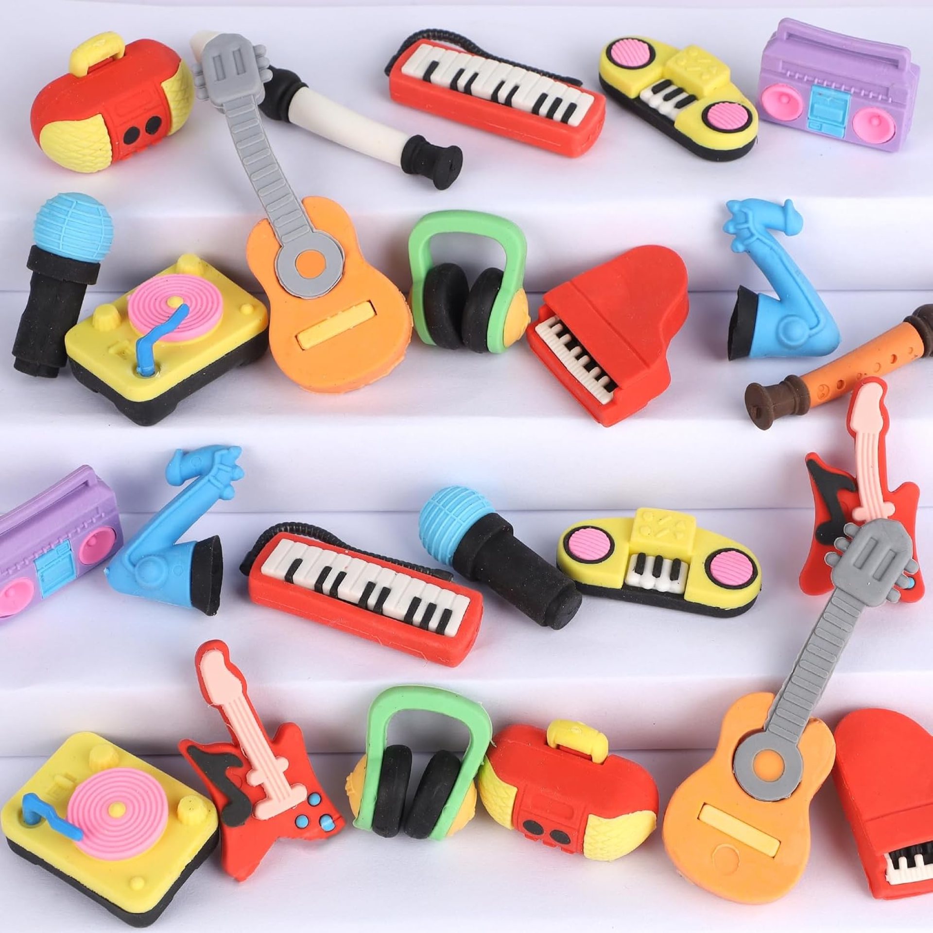 24 Pcs Erasers for Kids, Mini Pencil Eraser Bulk Classroom Prizes, Fun Puzzle Erasers for Preschool Elementary Student, Back to School Supplies (Musical Instrument) 24 Pcs Erasers for Kids, Mini Pencil Eraser Bulk Classroom Prizes, Fun Puzzle Erasers for Preschool Elementary Student, Back to School Supplies (Musical Instrument)