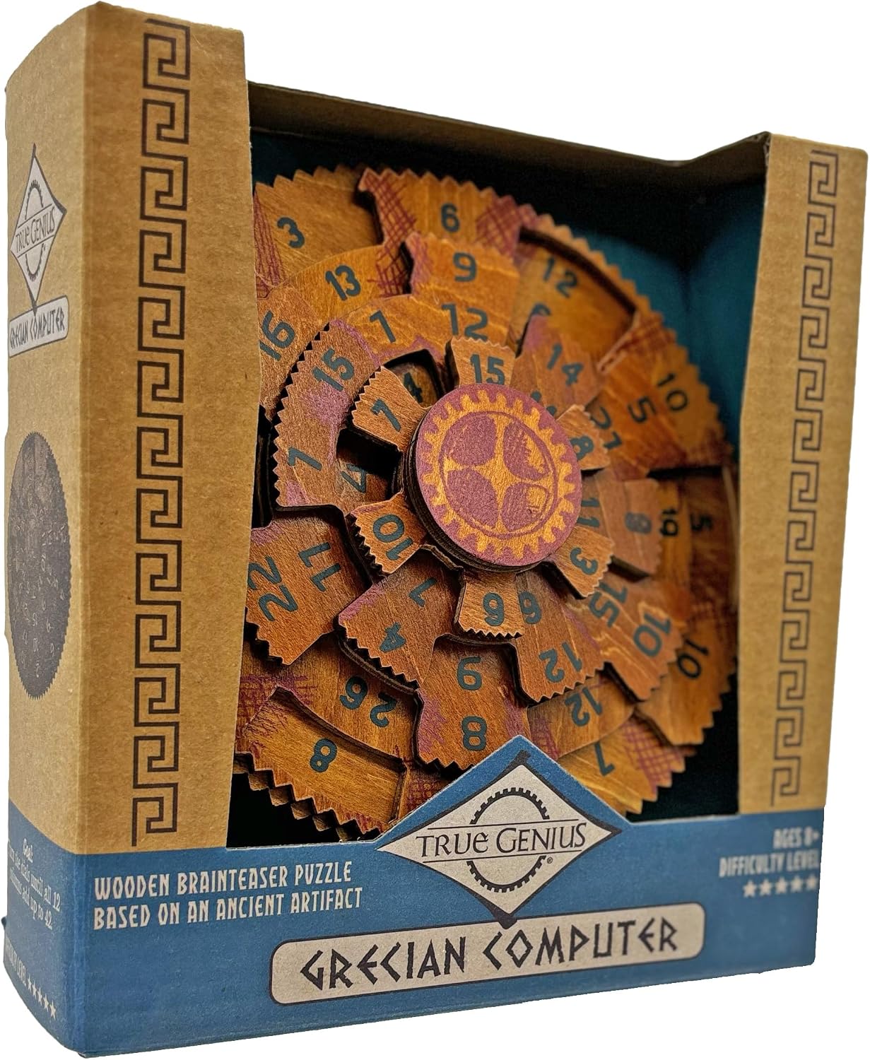 Project Genius Grecian Computer Mechanical Math Puzzle, Wooden Brainteaser Gift for History Buffs and Smart Kids, Teens, and Adults – True Genius Series Inspired by The Ancient Antikythera Mechanism Project Genius Grecian Computer Mechanical Math Puzzle, Wooden Brainteaser Gift for History Buffs and Smart Kids, Teens, and Adults – True Genius Series Inspired by The Ancient Antikythera Mechanism
