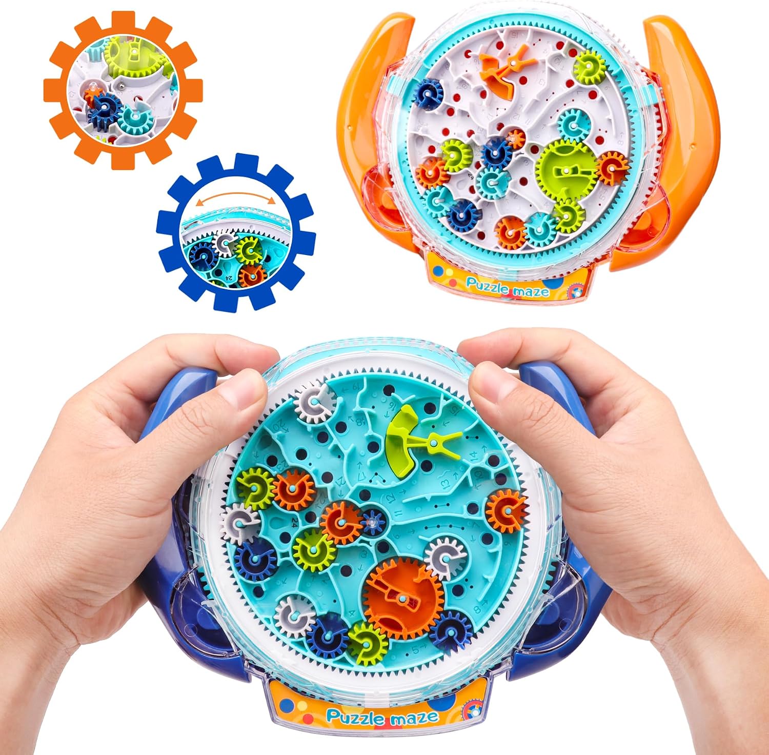 SEVENKA 2 Pack Maze Puzzle Games for Kids Ages 5-10, 3D Mind Puzzles Brain Teasers Gravity Ball Game, Maze Ball Puzzle Toy for Kids Adults, Developmental Games Toys (1 Blue+1 Orange) SEVENKA 2 Pack Maze Puzzle Games for Kids Ages 5-10, 3D Mind Puzzles Brain Teasers Gravity Ball Game, Maze Ball Puzzle Toy for Kids Adults, Developmental Games Toys (1 Blue+1 Orange)