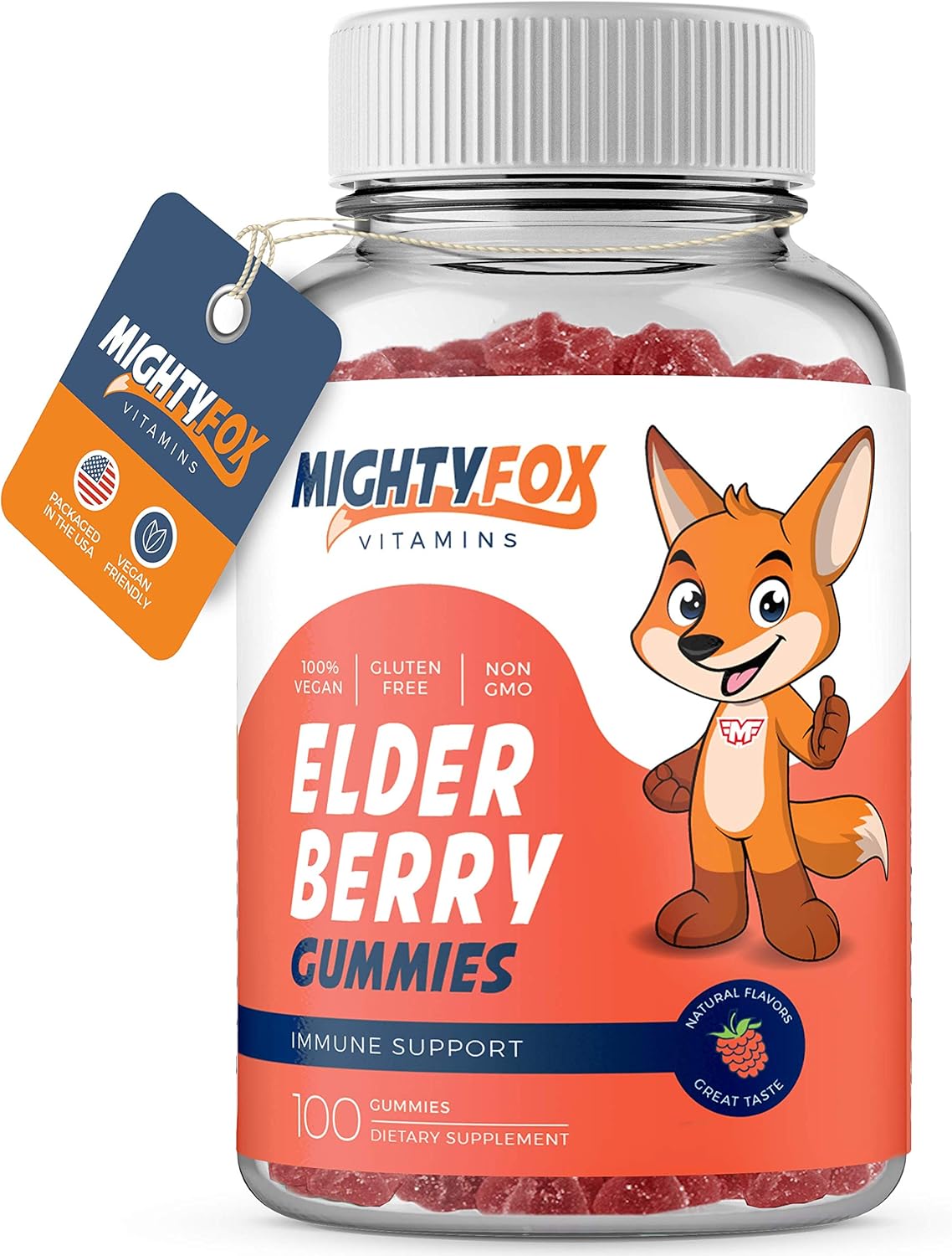 Elderberry Gummies for Kids with Sambucus, Echinacea, Propolis and Vitamin C – 100% Vegan, Gluten Free, Non GMO, Raspberry Flavor – 100 Count (100 Count) Elderberry Gummies for Kids with Sambucus, Echinacea, Propolis and Vitamin C – 100% Vegan, Gluten Free, Non GMO, Raspberry Flavor – 100 Count (100 Count)