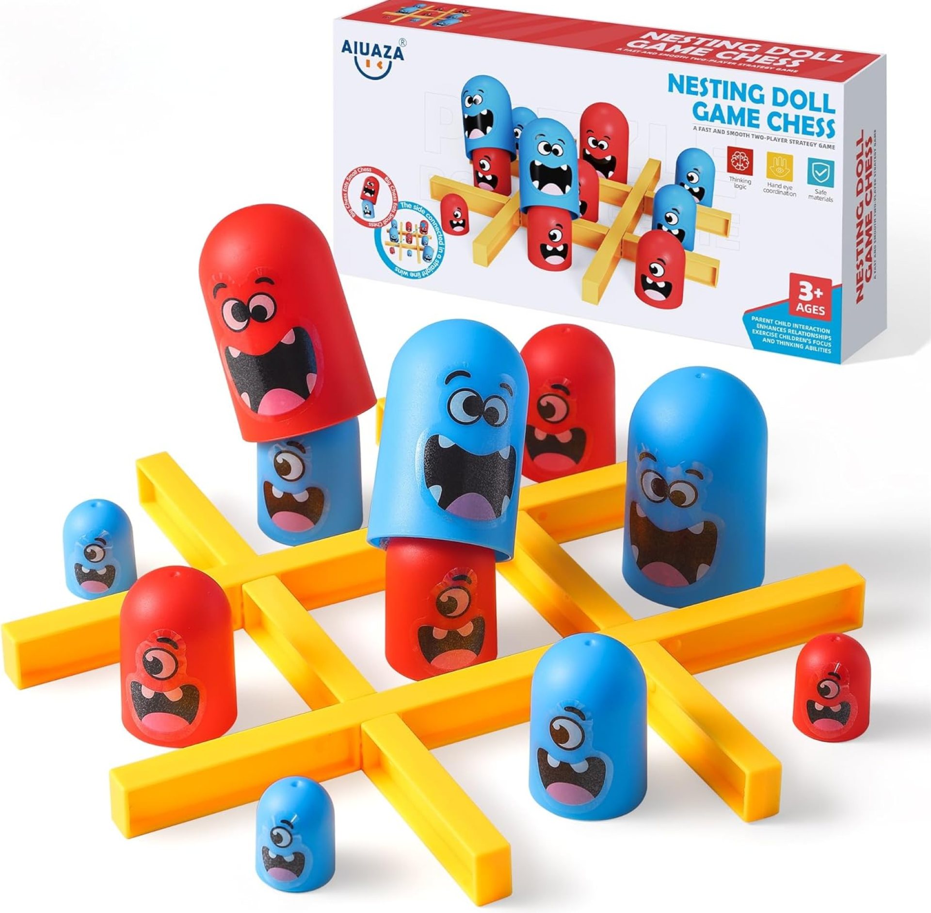 Tic Tac Toe Strategic Board Game for Kids and Family,Party Tabletop Games, Strategy Head to Head Games,Friendly Educational Board Game, Suitable Party 2 Players Toys (1PC) Tic Tac Toe Strategic Board Game for Kids and Family,Party Tabletop Games, Strategy Head to Head Games,Friendly Educational Board Game, Suitable Party 2 Players Toys (1PC)