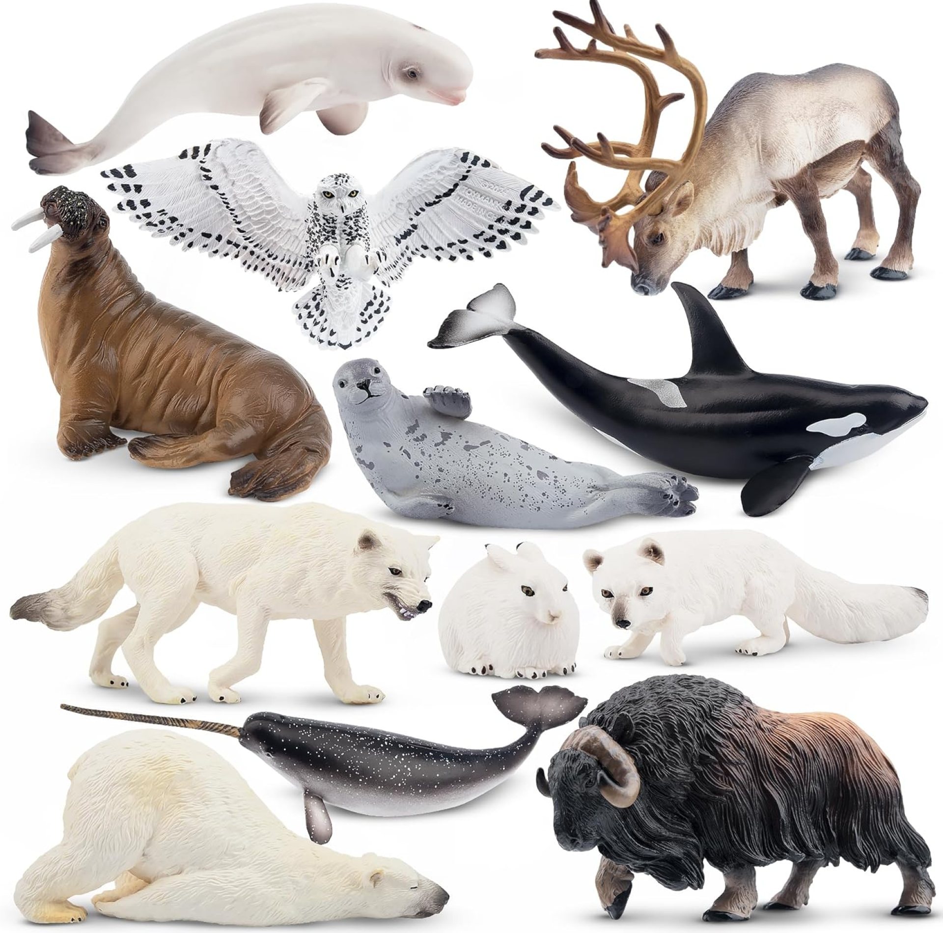 Toymany 12PCS 4-7″ Large Polar Animals Figurines, Plastic Arctic Animal Toy Preschool Set Includes Polar Bear,Caribou,Whales,Walrus, Cake Toppers Christmas Birthday Toys Gift for Kids Toddlers Toymany 12PCS 4-7″ Large Polar Animals Figurines, Plastic Arctic Animal Toy Preschool Set Includes Polar Bear,Caribou,Whales,Walrus, Cake Toppers Christmas Birthday Toys Gift for Kids Toddlers