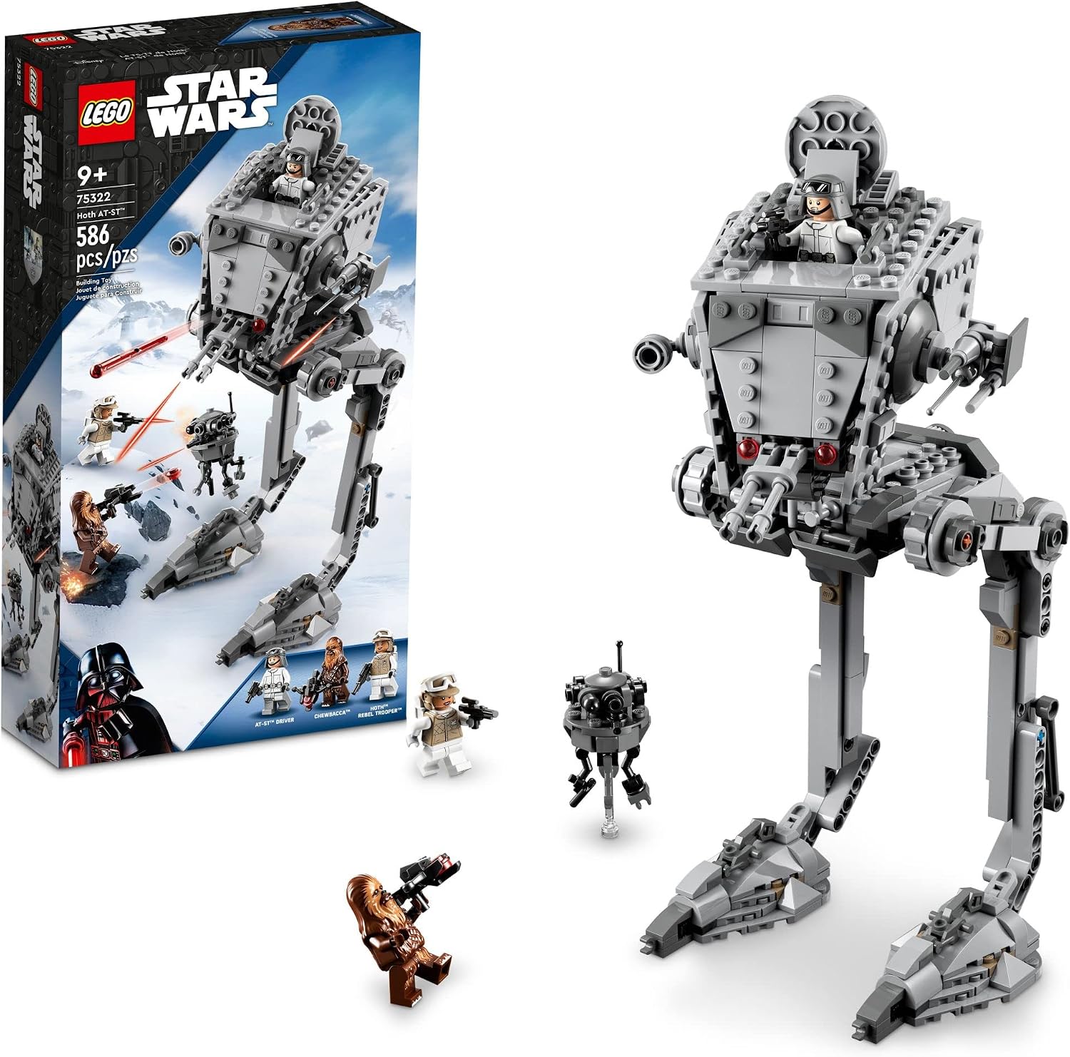 LEGO Star Wars Hoth at-ST Walker Building Toy for Kids with Chewbacca Minifigure and Droid Figure, The Empire Strikes Back Model, Star Wars Fan Gift, 75322 LEGO Star Wars Hoth at-ST Walker Building Toy for Kids with Chewbacca Minifigure and Droid Figure, The Empire Strikes Back Model, Star Wars Fan Gift, 75322