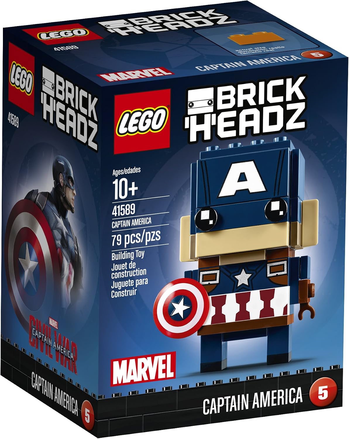 LEGO BrickHeadz Captain America 41589 Building Kit LEGO BrickHeadz Captain America 41589 Building Kit
