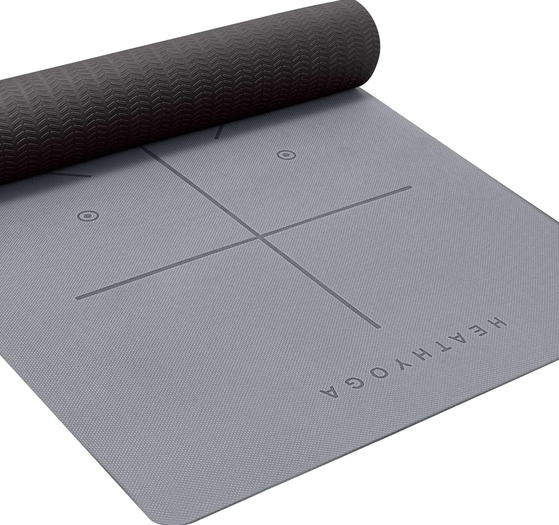 Heathyoga Eco Friendly Non Slip Yoga Mat, Body Alignment System, SGS Certified TPE Material – Textured Non Slip Surface and Optimal Cushioning,72″x 26″ Thickness 1/4″ Heathyoga Eco Friendly Non Slip Yoga Mat, Body Alignment System, SGS Certified TPE Material – Textured Non Slip Surface and Optimal Cushioning,72″x 26″ Thickness 1/4″