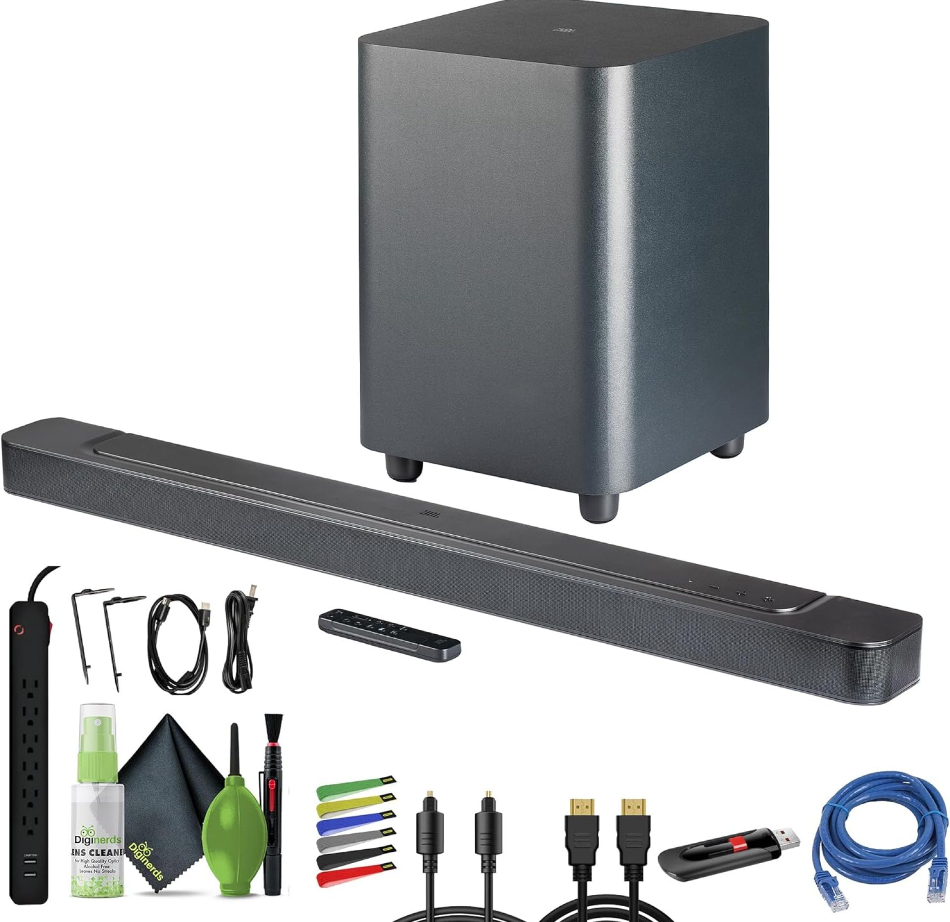 JBL Bar 500 5.1-Channel Soundbar with Wireless Subwoofer and Atmos Surround Sound System for TV Home Theater Bundle JBL Bar 500 5.1-Channel Soundbar with Wireless Subwoofer and Atmos Surround Sound System for TV Home Theater Bundle