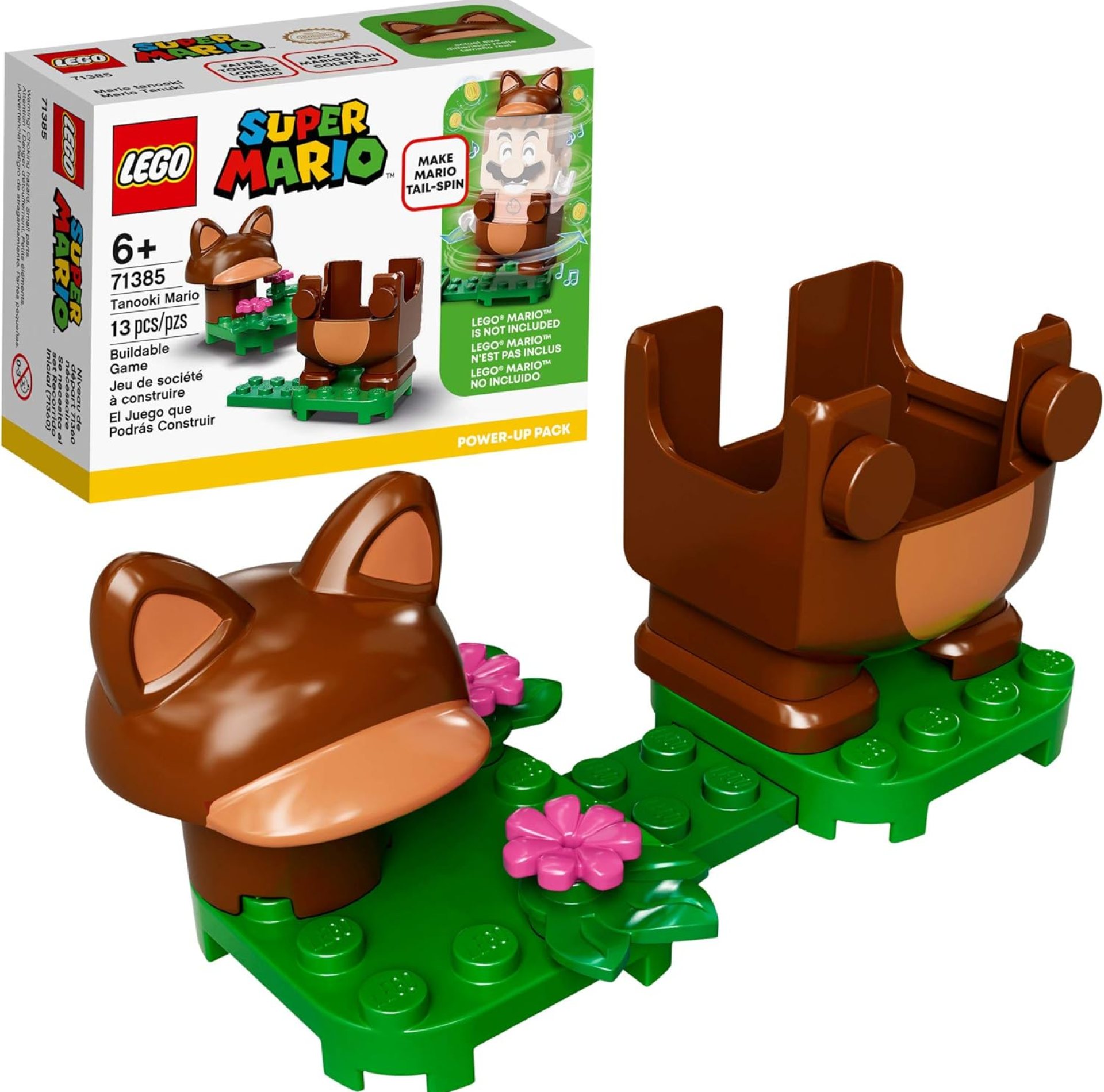 LEGO Super Mario Tanooki Mario Power-Up Pack 71385 Building Kit; Collectible Gift Toy for Creative Kids, New 2021 (13 Pieces) LEGO Super Mario Tanooki Mario Power-Up Pack 71385 Building Kit; Collectible Gift Toy for Creative Kids, New 2021 (13 Pieces)