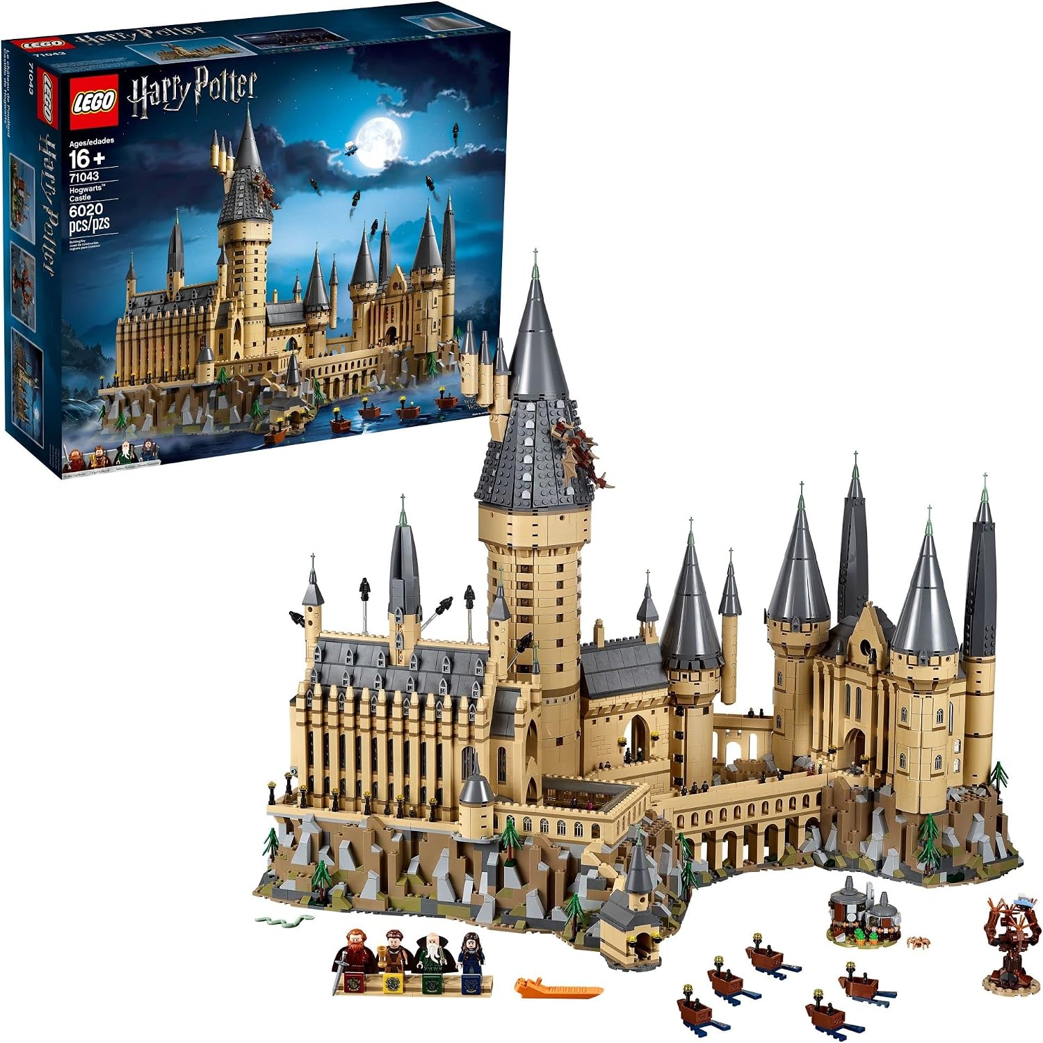 LEGO Harry Potter Hogwarts Castle 71043 Building Set – Model Kit with Minifigures, Featuring Wand, Boats, and Spider Figure, Gryffindor and Hufflepuff Accessories, Collectible for Adults and Teens LEGO Harry Potter Hogwarts Castle 71043 Building Set – Model Kit with Minifigures, Featuring Wand, Boats, and Spider Figure, Gryffindor and Hufflepuff Accessories, Collectible for Adults and Teens