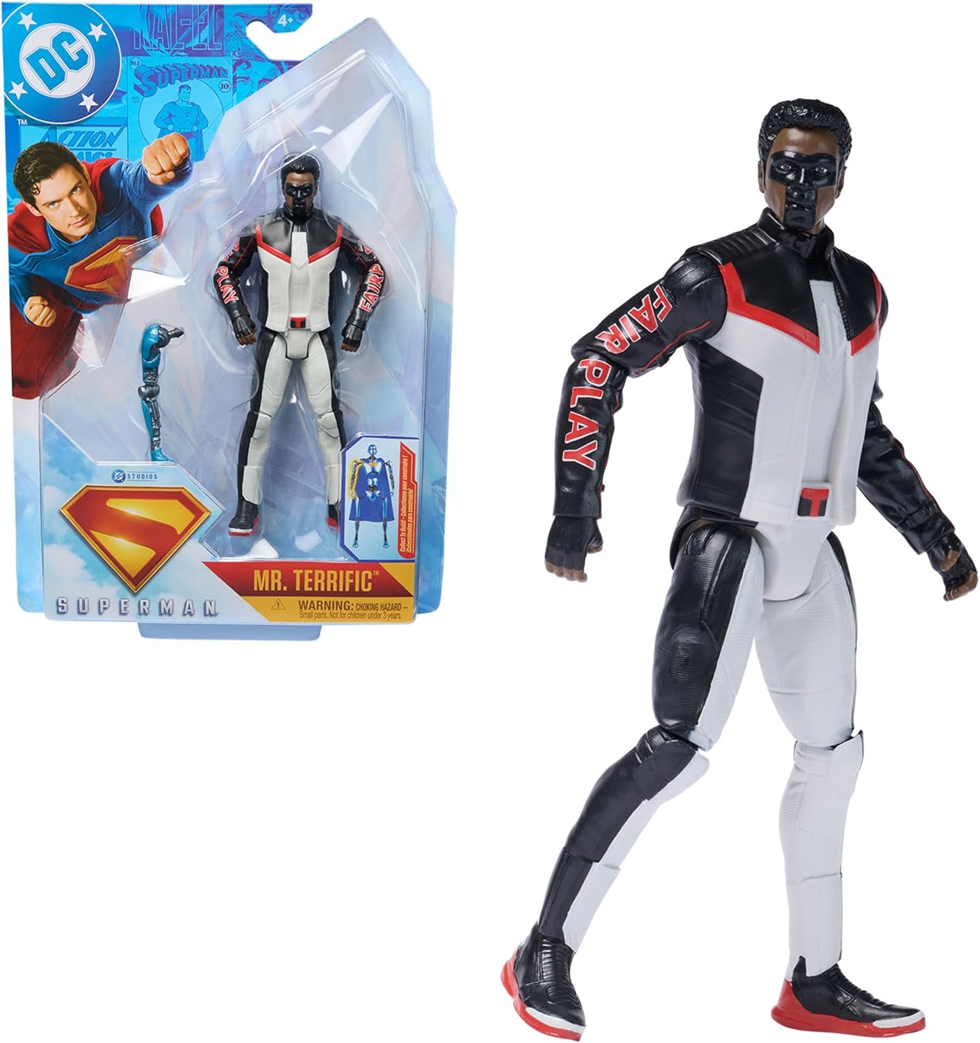 DC Comics, Superman, Mr. Terrific, 6-Inch Action Figure, Authentic Superman Movie Styling, Super Heroes Kids Toys for Boys and Girls Ages 4 and Up DC Comics, Superman, Mr. Terrific, 6-Inch Action Figure, Authentic Superman Movie Styling, Super Heroes Kids Toys for Boys and Girls Ages 4 and Up
