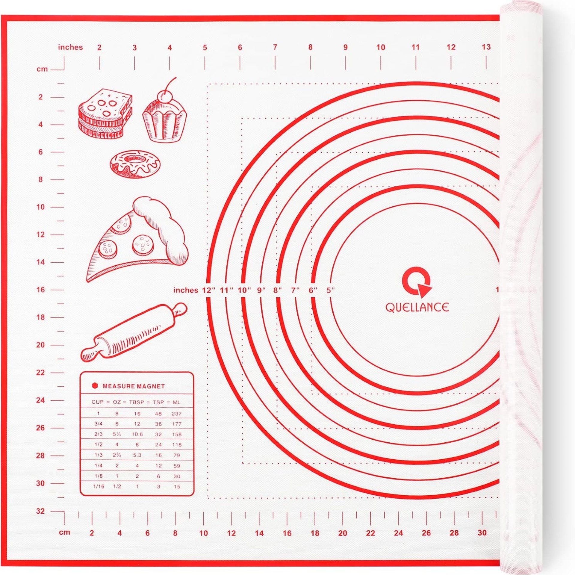 Silicone Pastry Baking Mat Dough – 16x24Inch Large Non Stick Slip Cookie Bread Rolling Mats Sheet, Kitchen Counter Kneading Cooking Board Pad Matt with Measurement for Pie Pizza Cookies Fondant Making Silicone Pastry Baking Mat Dough – 16x24Inch Large Non Stick Slip Cookie Bread Rolling Mats Sheet, Kitchen Counter Kneading Cooking Board Pad Matt with Measurement for Pie Pizza Cookies Fondant Making