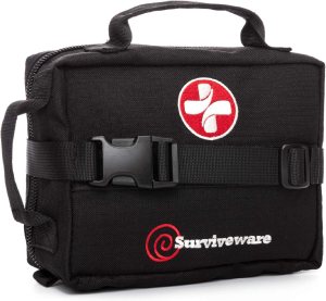 Surviveware 119 Pcs Comprehensive Premium Survival First Aid Kit – Medical Emergency Kit for Travel Camping Gear, Home Essentials & Outdoor Emergencies – HSA & FSA Eligible Survival Kit