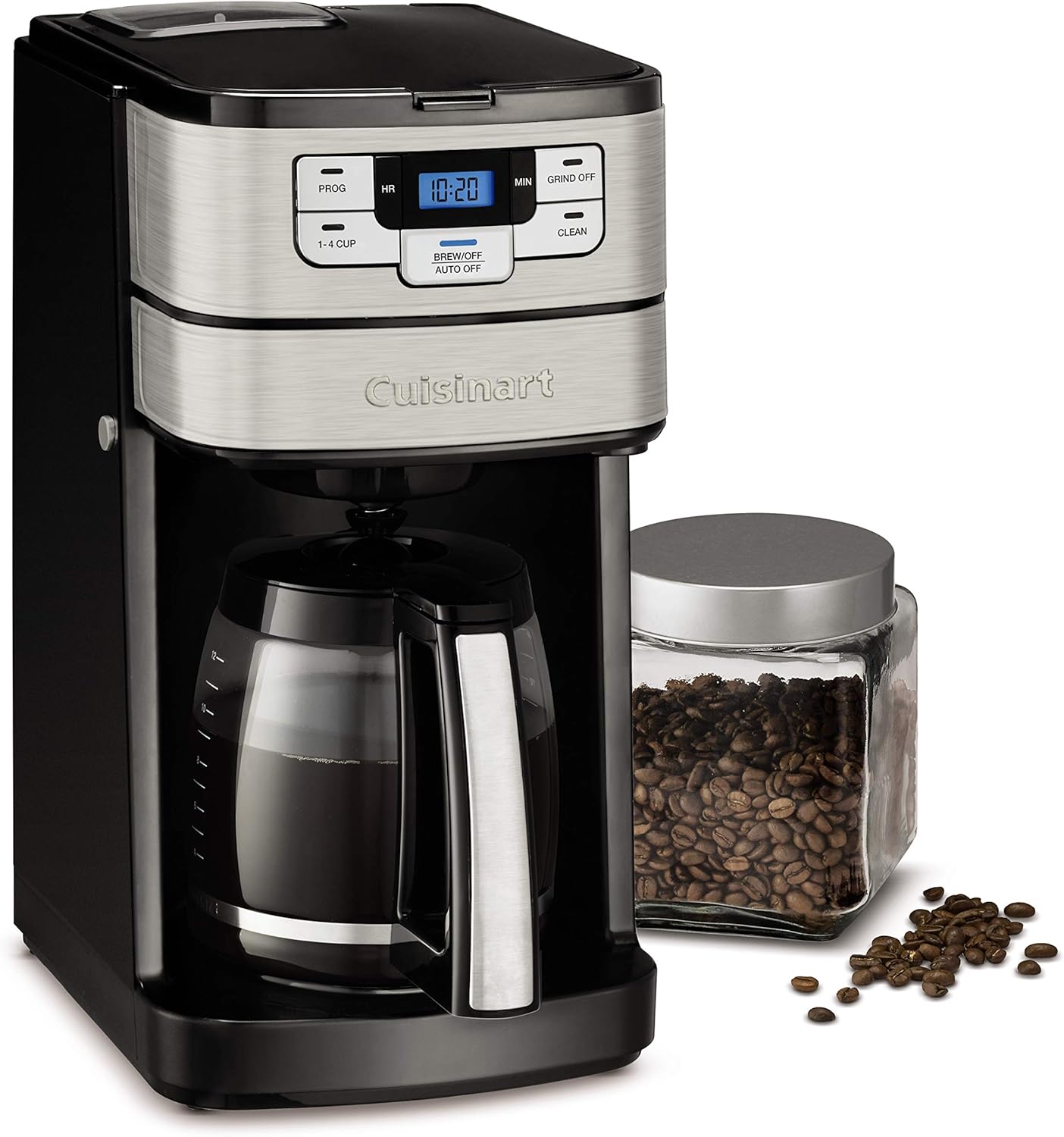 Cuisinart Automatic Grind and Brew 12-Cup Coffeemaker with 1-4 Cup Setting and Auto-Shutoff, Black/Stainless Steel, DGB-400NAS Cuisinart Automatic Grind and Brew 12-Cup Coffeemaker with 1-4 Cup Setting and Auto-Shutoff, Black/Stainless Steel, DGB-400NAS