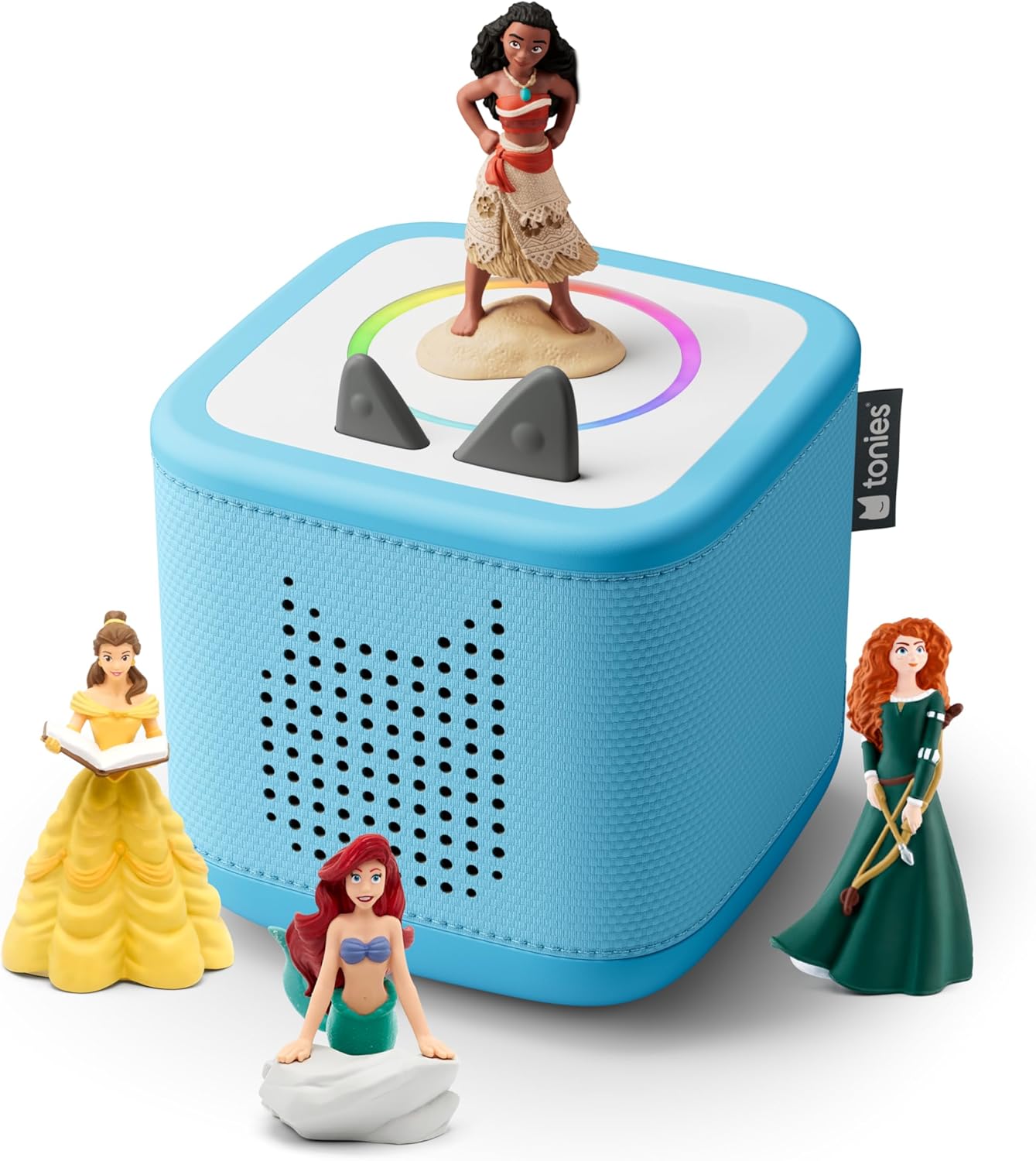 Toniebox 2 Audio Player Disney Princess Bundle for Kids 3+ with Ariel, Moana, Merida, and Belle – Sky Blue Toniebox 2 Audio Player Disney Princess Bundle for Kids 3+ with Ariel, Moana, Merida, and Belle – Sky Blue